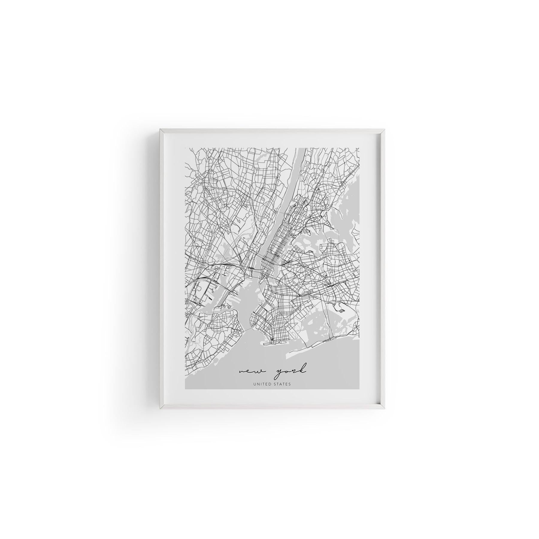 New York Şehir Haritası Poster