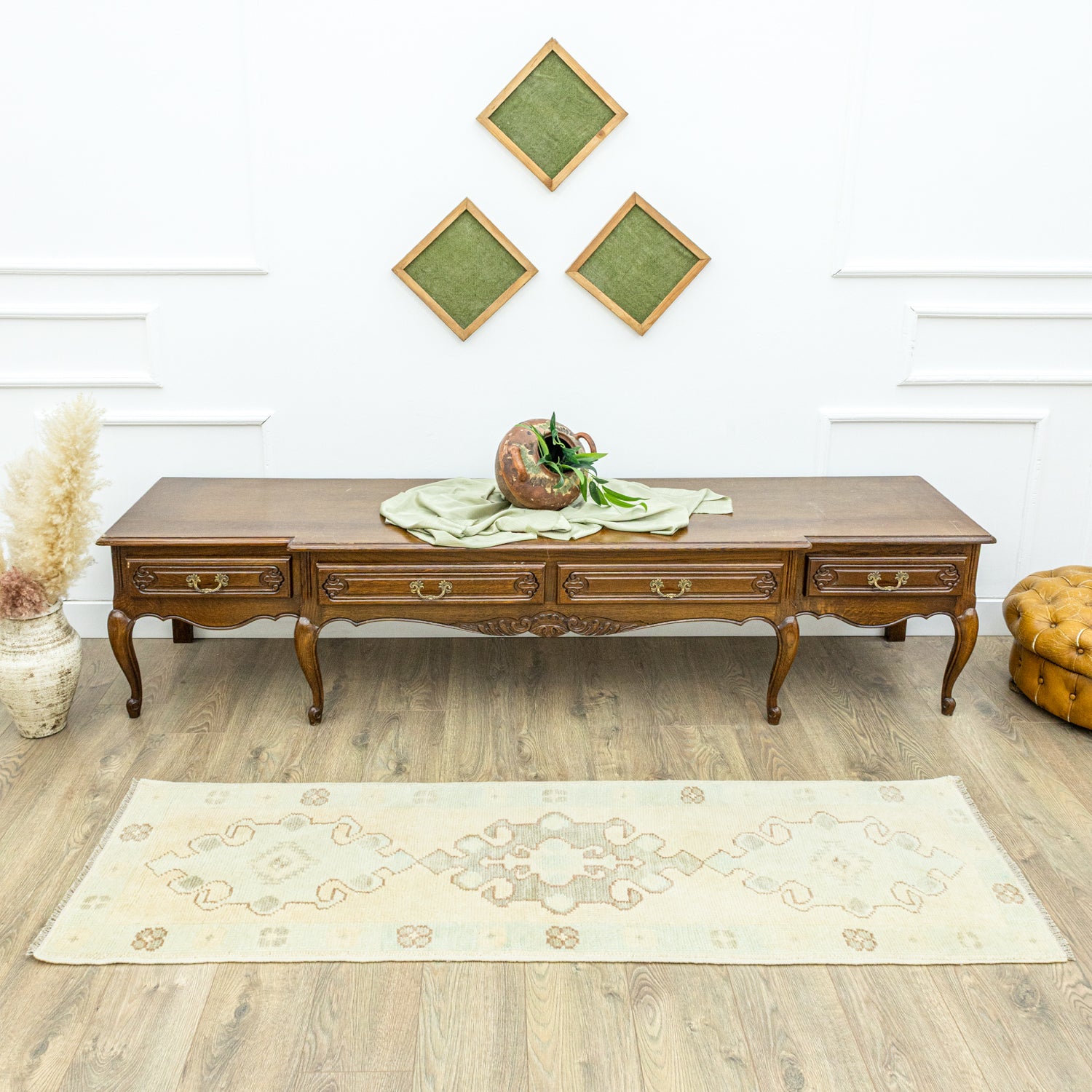 Nil El Dokuma Uşak Yolluk 59x195 cm-Kilim & Halı-Soho Antiq-NowShopFun
