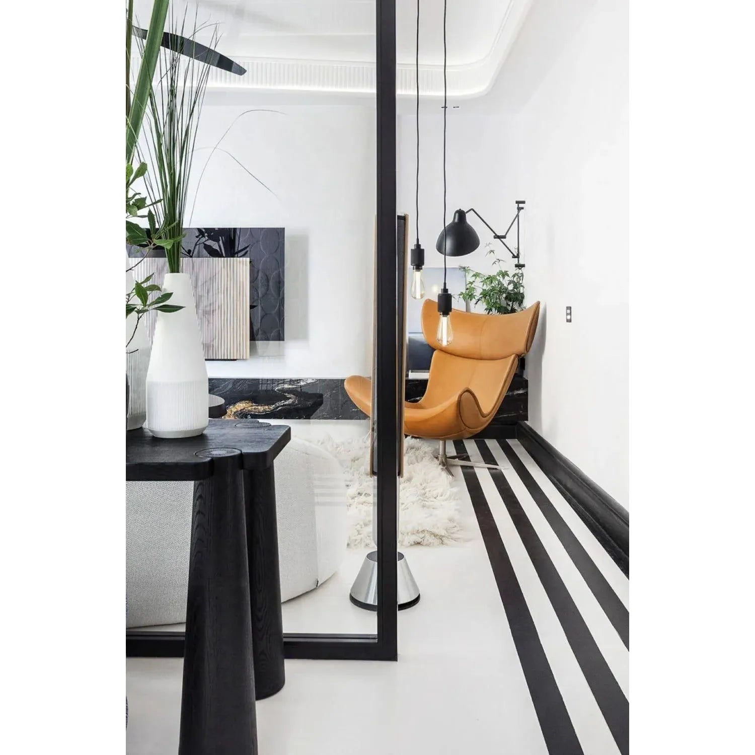 No1 Imola Lounge Chair Tarzı Gerçek Deri Berjer