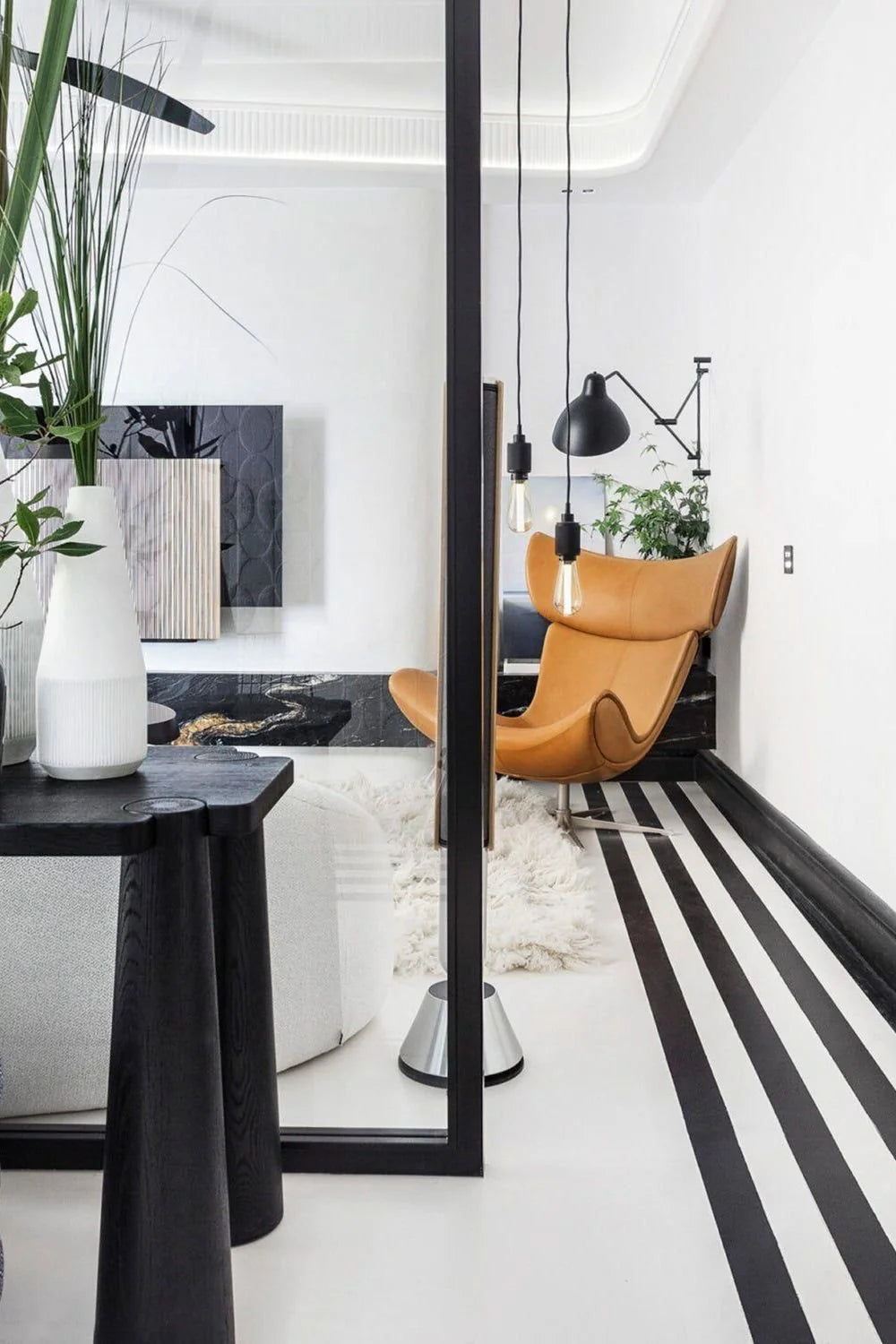 No1 Imola Lounge Chair Tarzı Gerçek Deri Berjer