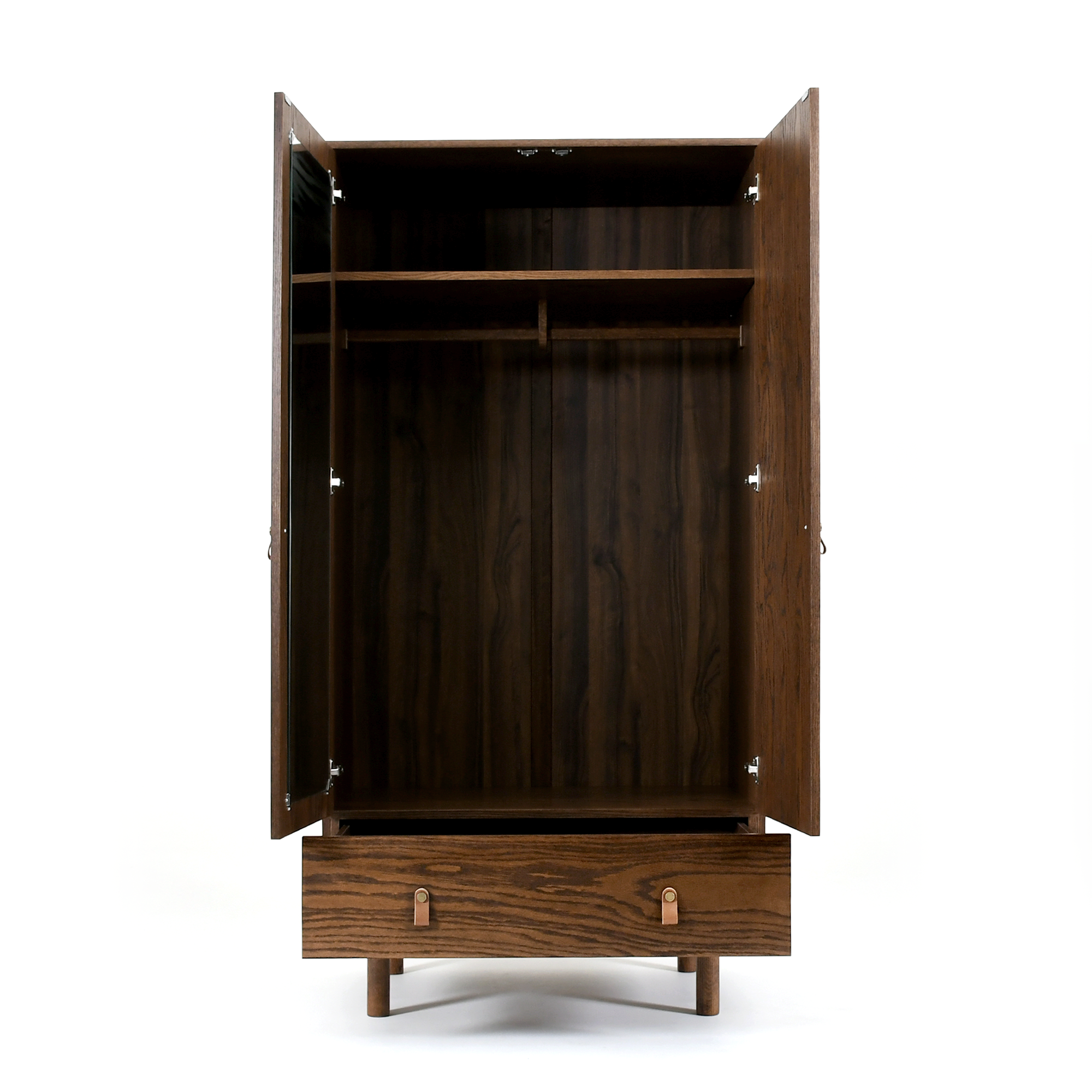 Noah 2 Kapaklı Gardırop | Koyu Meşe