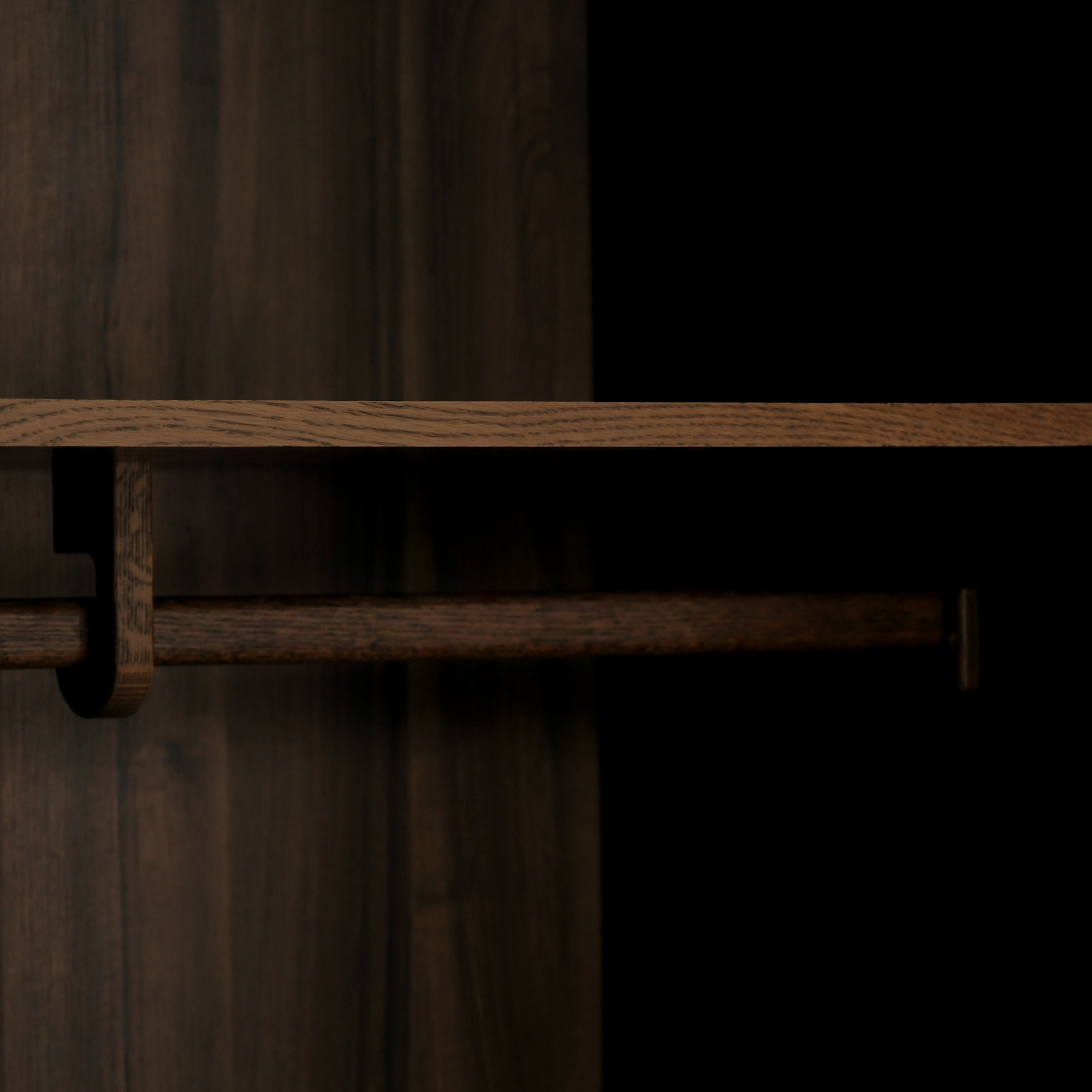 Noah 2 Kapaklı Gardırop | Koyu Meşe