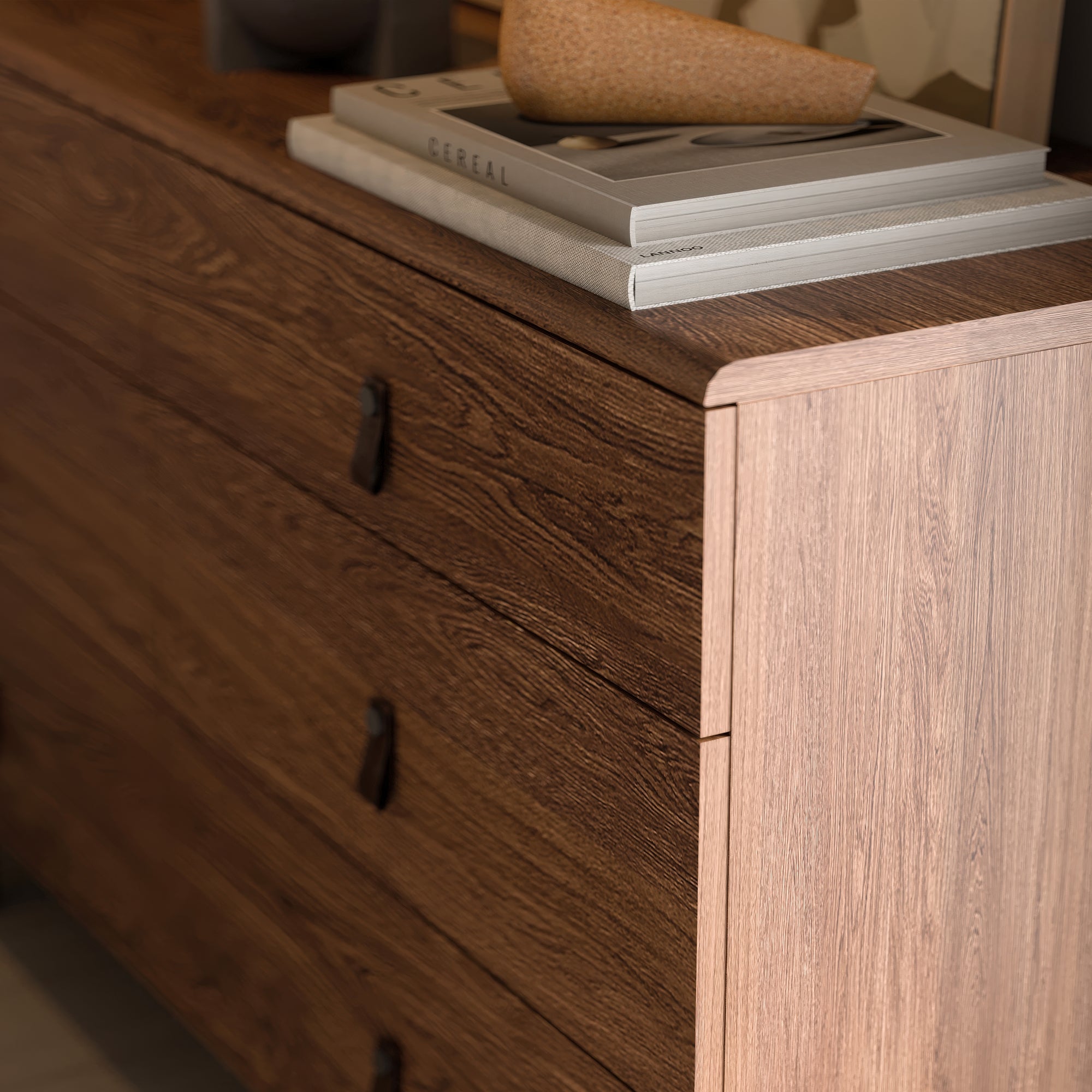 Noah 6 Çekmeceli Şifonyer | Koyu Meşe