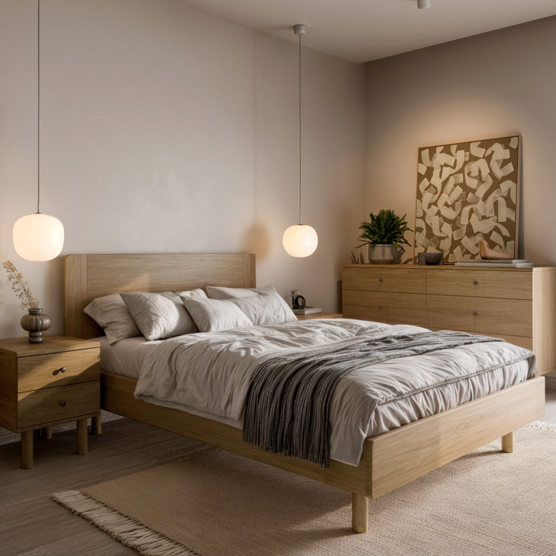 Noah 6 Çekmeceli Şifonyer | Natürel Meşe