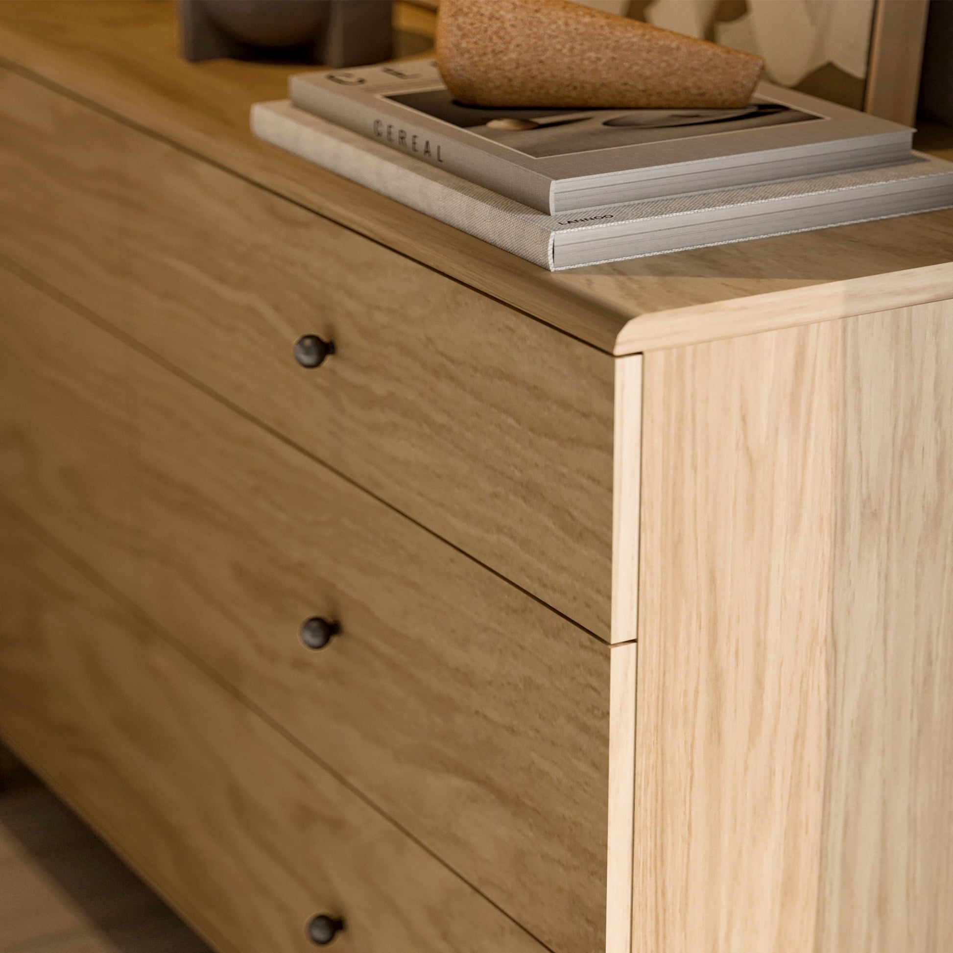 Noah 6 Çekmeceli Şifonyer | Natürel Meşe