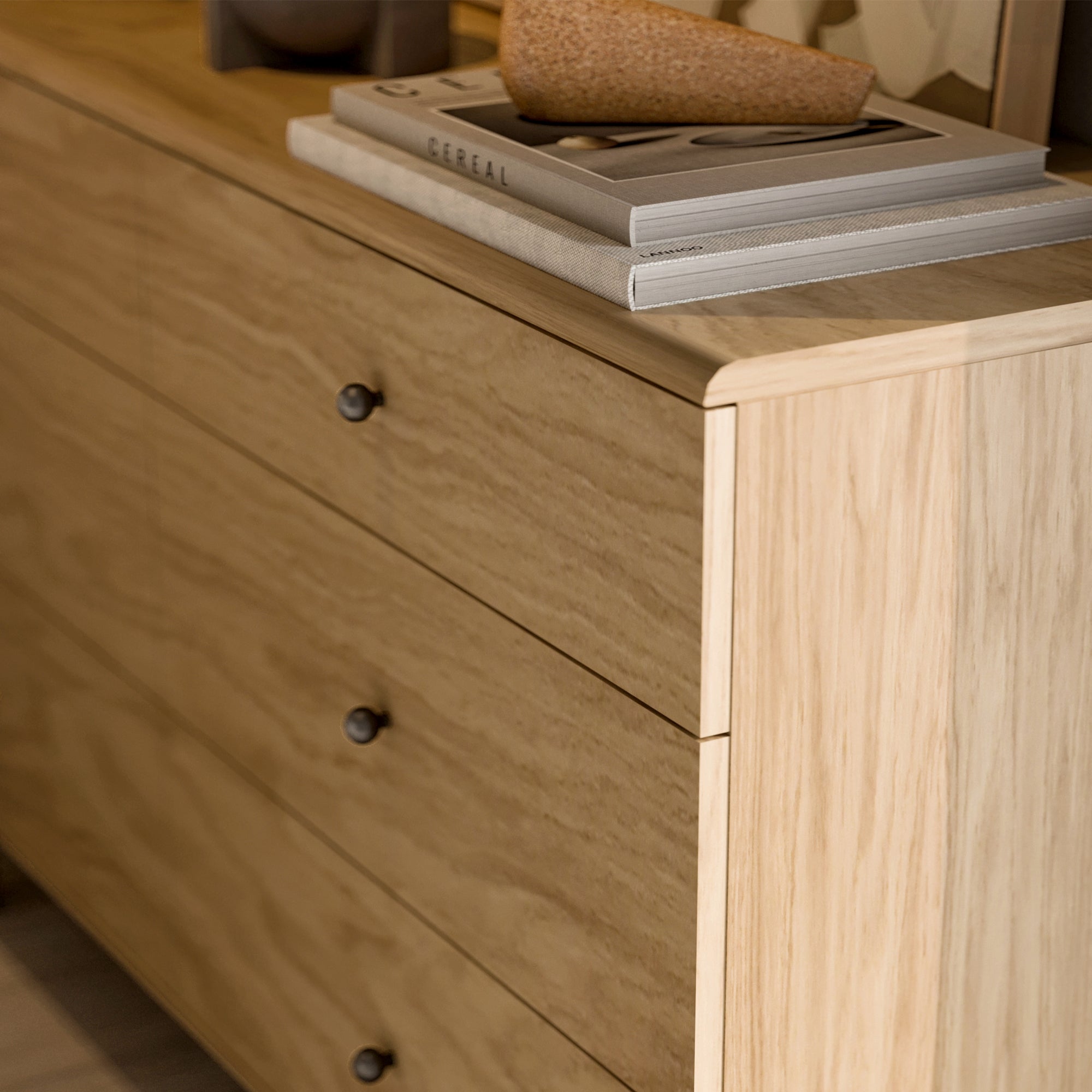 Noah 6 Çekmeceli Şifonyer | Natürel Meşe