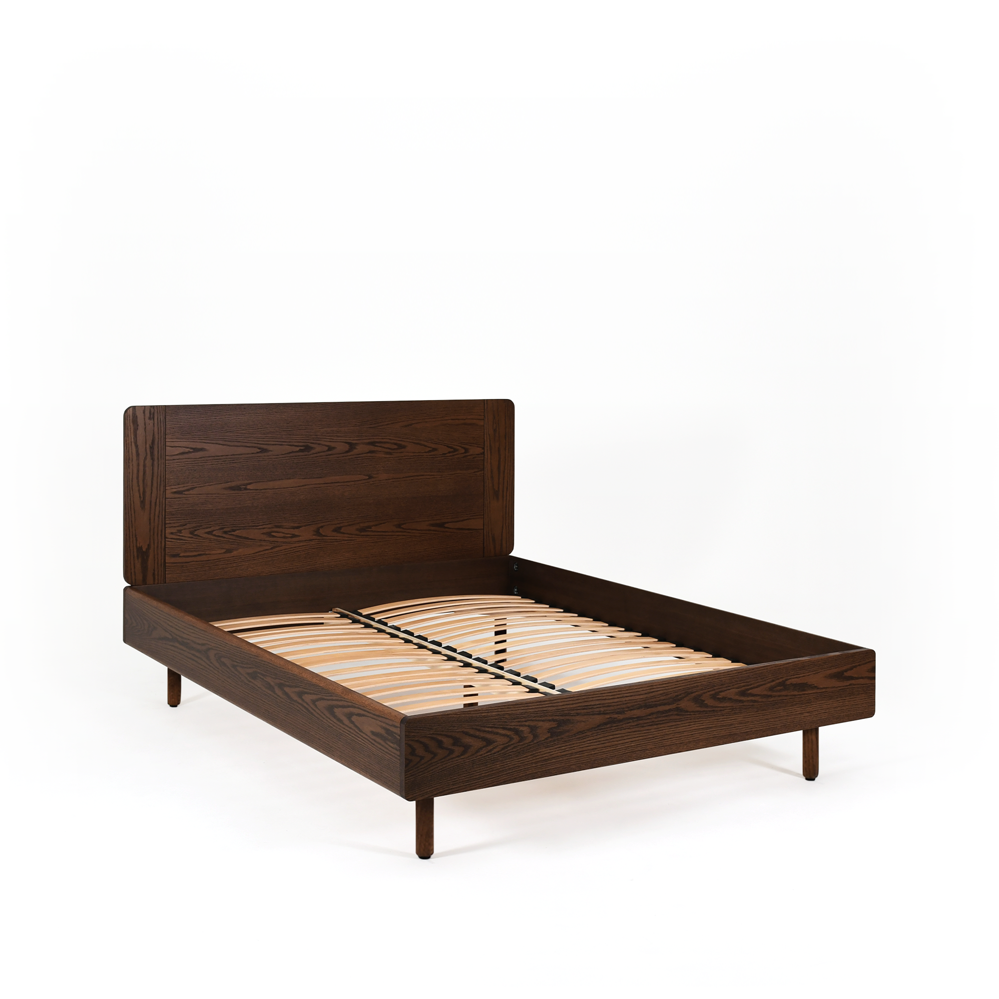 Noah Ahşap Başlıklı Karyola | Koyu Meşe | 160x200 Cm