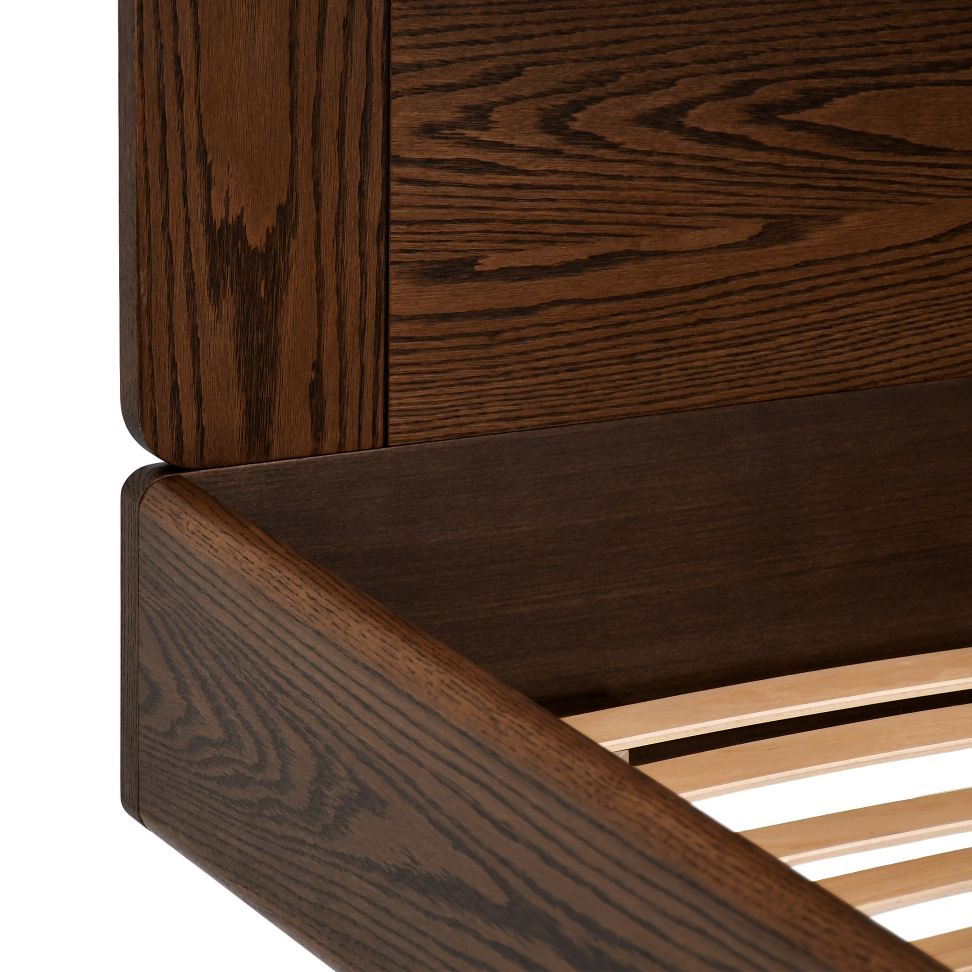 Noah Ahşap Başlıklı Karyola | Koyu Meşe | 160x200 Cm