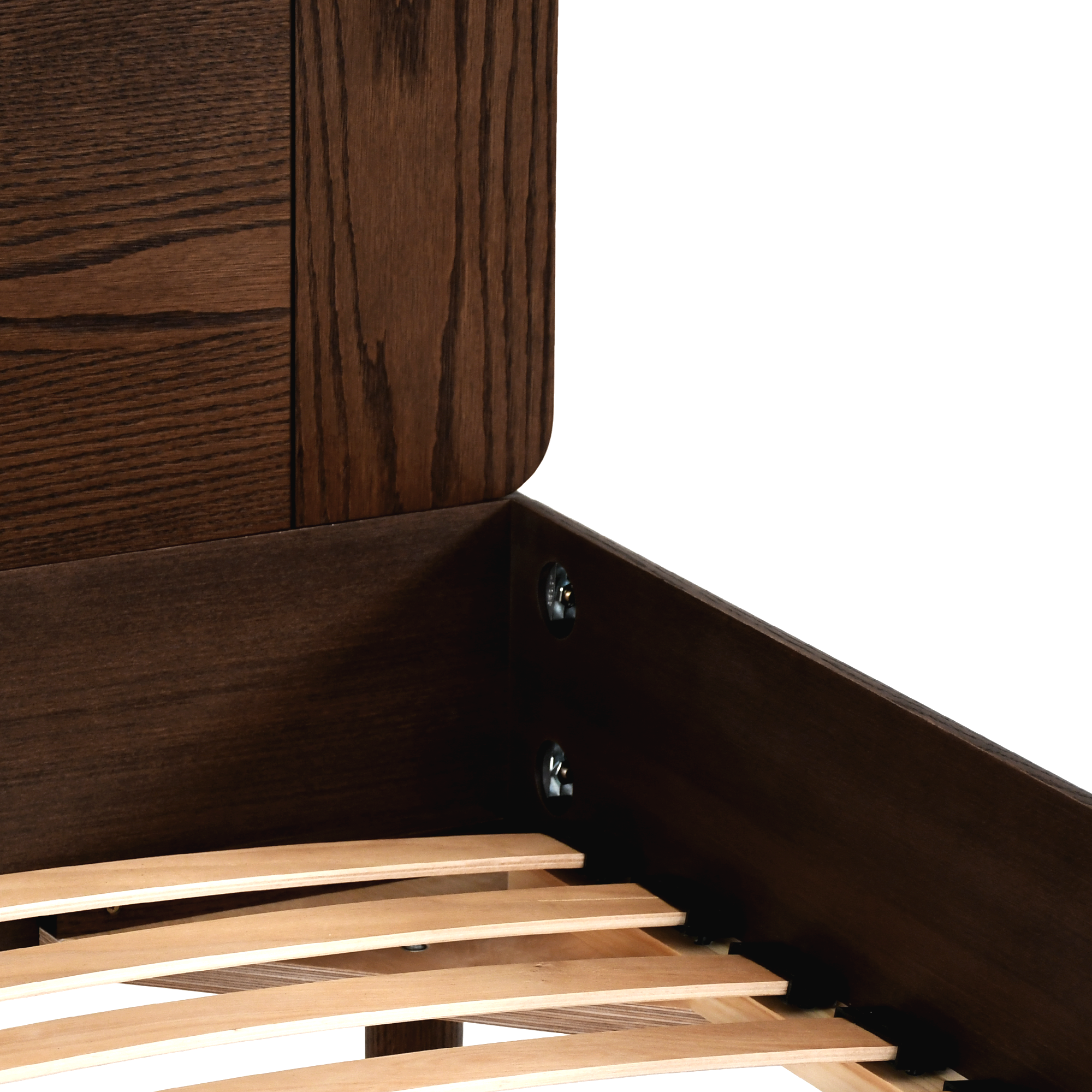 Noah Ahşap Başlıklı Karyola | Koyu Meşe | 160x200 Cm