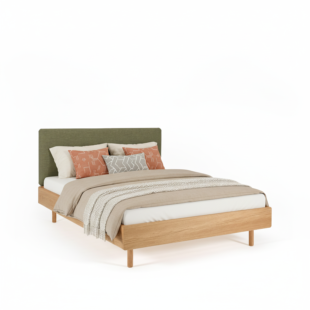 Noah Döşemeli Karyola | Natürel Meşe | 160x200 Cm