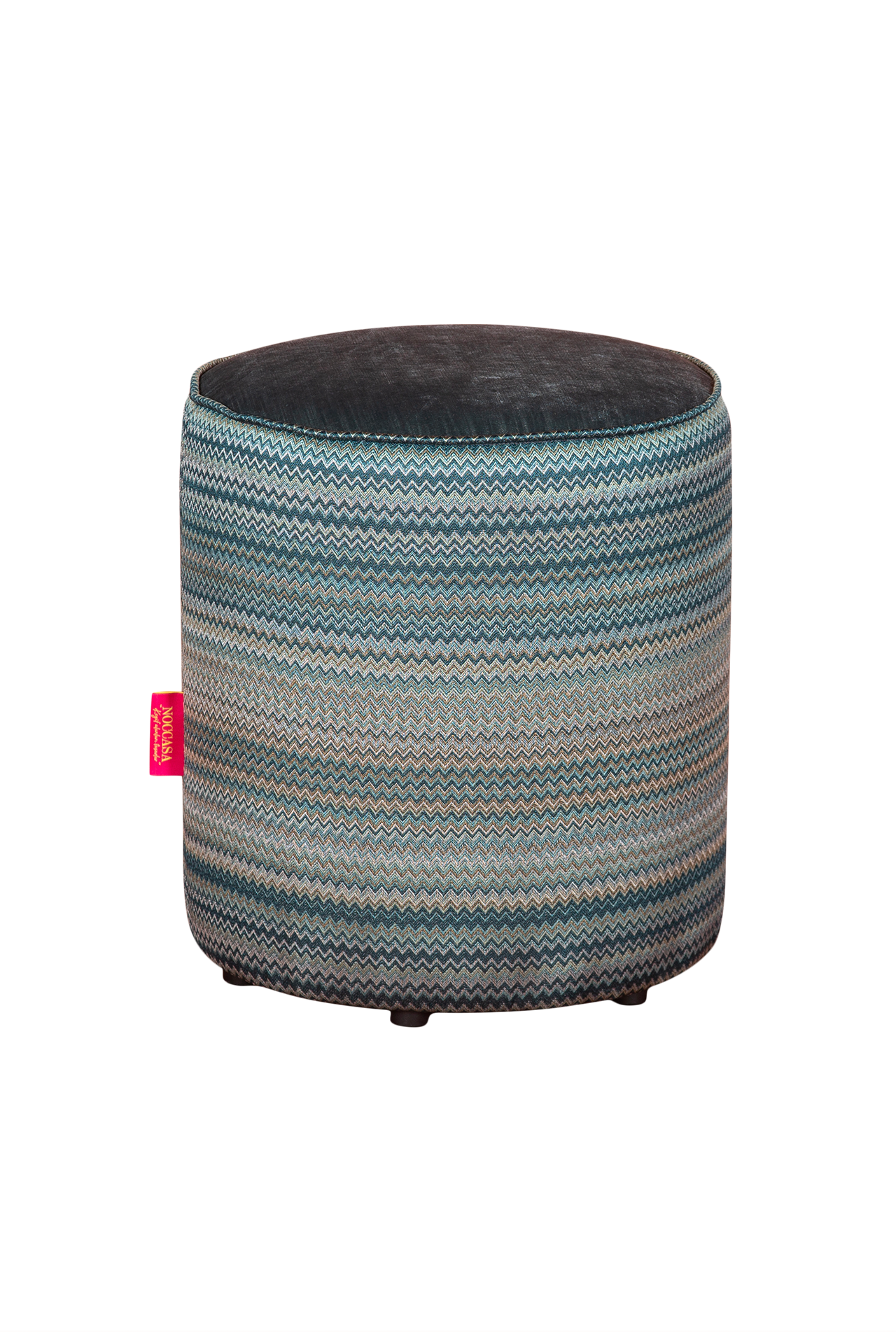 Noc Obmre Zigzag Puf Blues & Greens