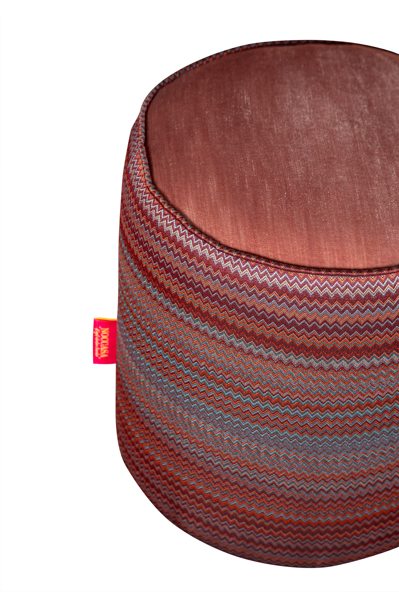 Noc Obmre Zigzag Puf Petrol Greens & Pinks