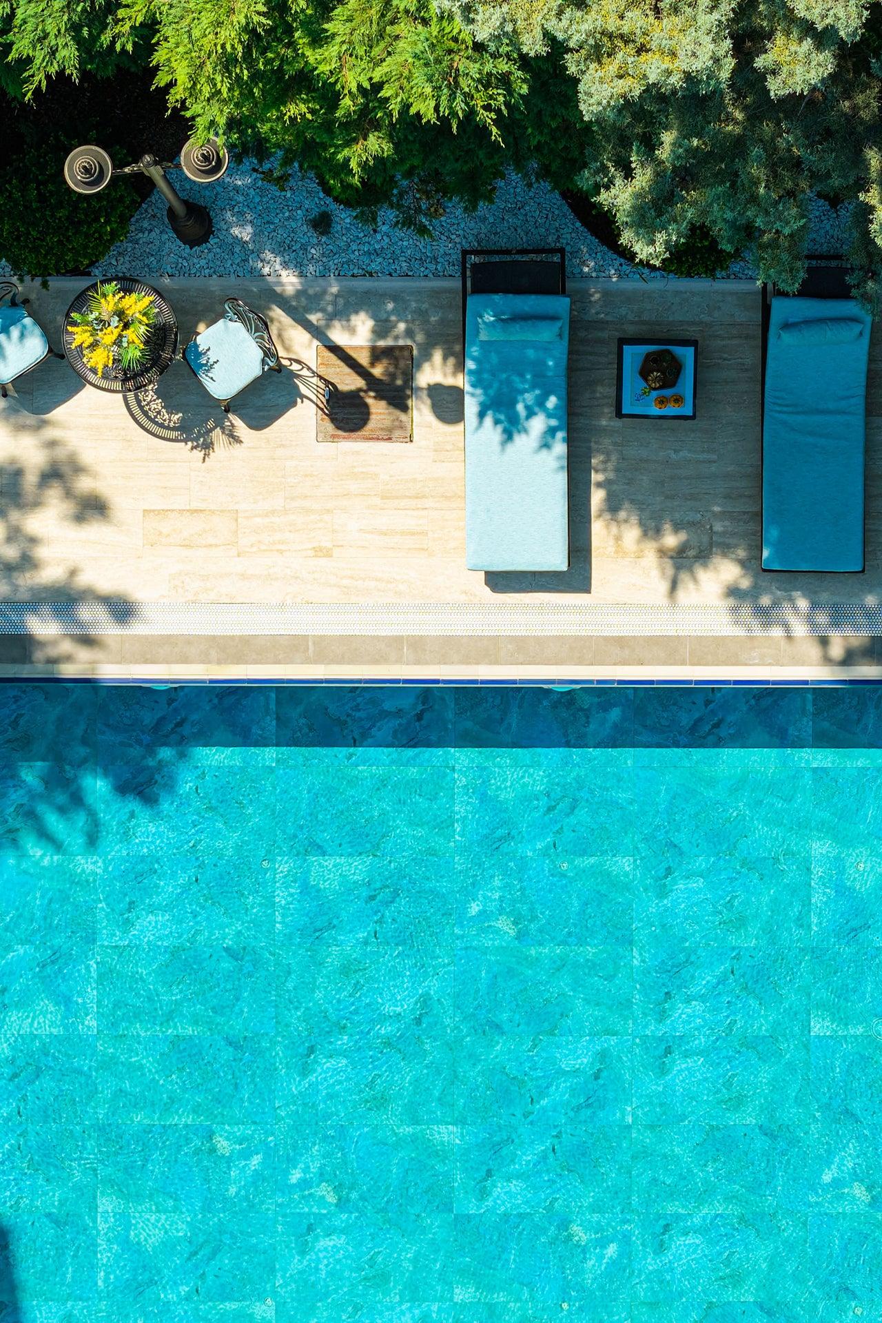 Mavi Şezlong Minderi