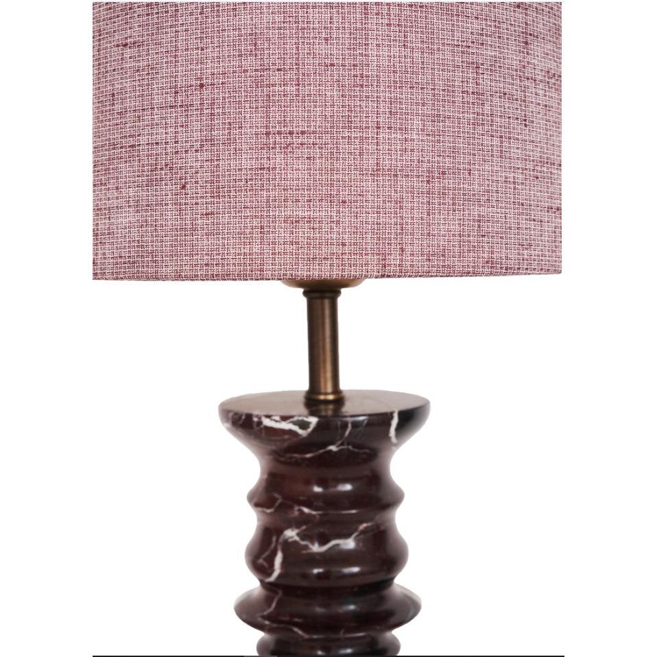 Noir Ela Kırmızı Mermer Abajur