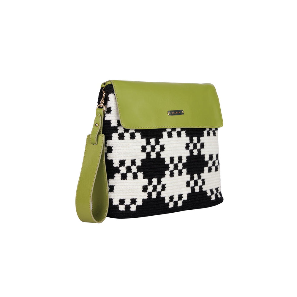 Nora Çanta-El Çantası-ALLBYB-Plaid Green-NowShopFun