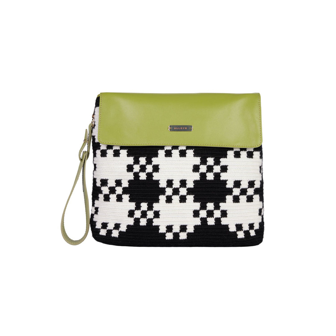 Nora Çanta-El Çantası-ALLBYB-Plaid Green-NowShopFun