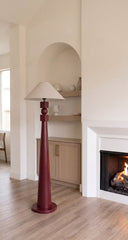 Nordic Bordo Ahşap Lambader-Lambader-Pinot Interior-NowShopFun