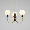 Nostera Retro Klasik Camlı Ahşap Gold Gövde Avize-Avize-Ronisu Aydınlatma-3'lü-NowShopFun
