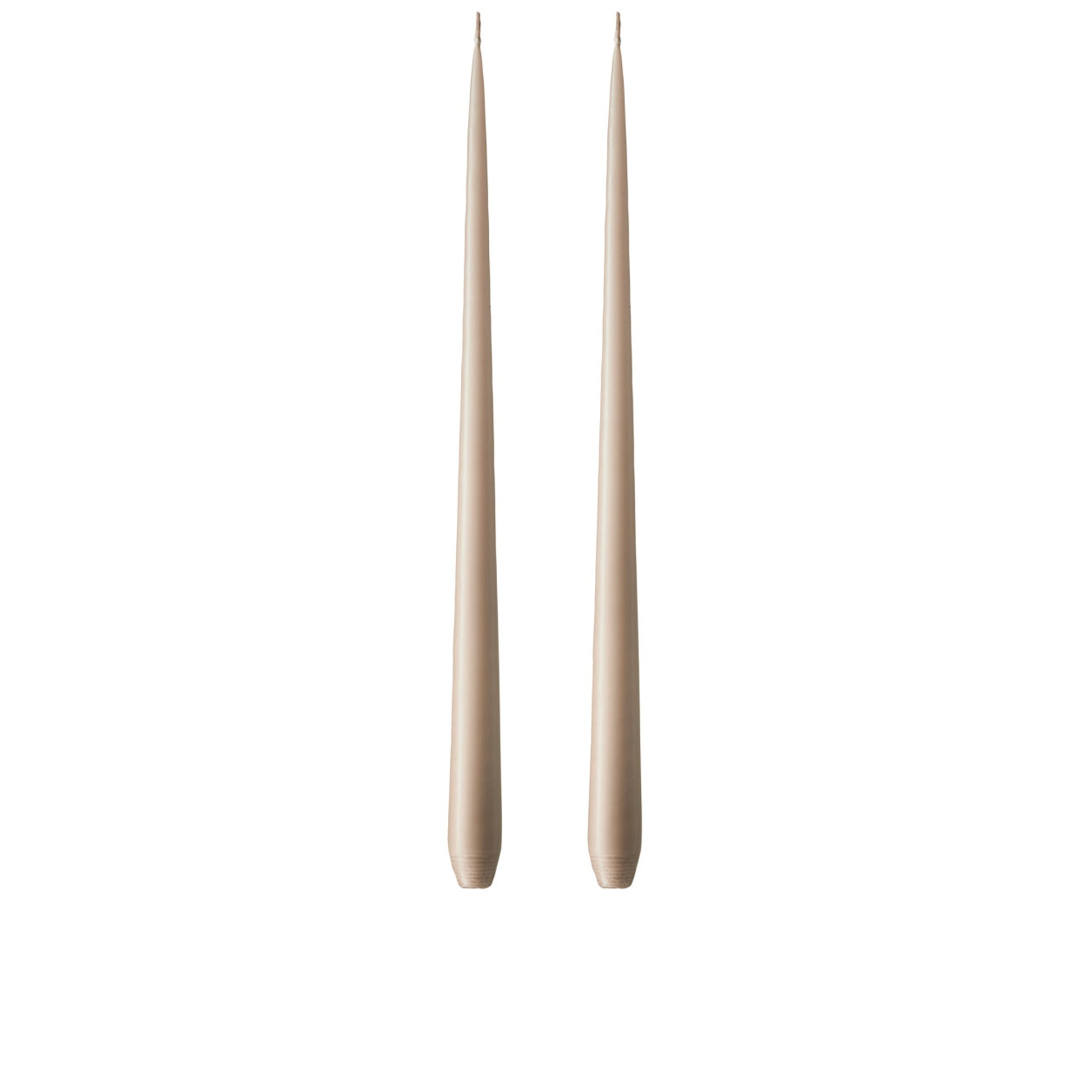 Nougat Note Kokusuz 2'Li Uzun Konik Mum 42 Cm