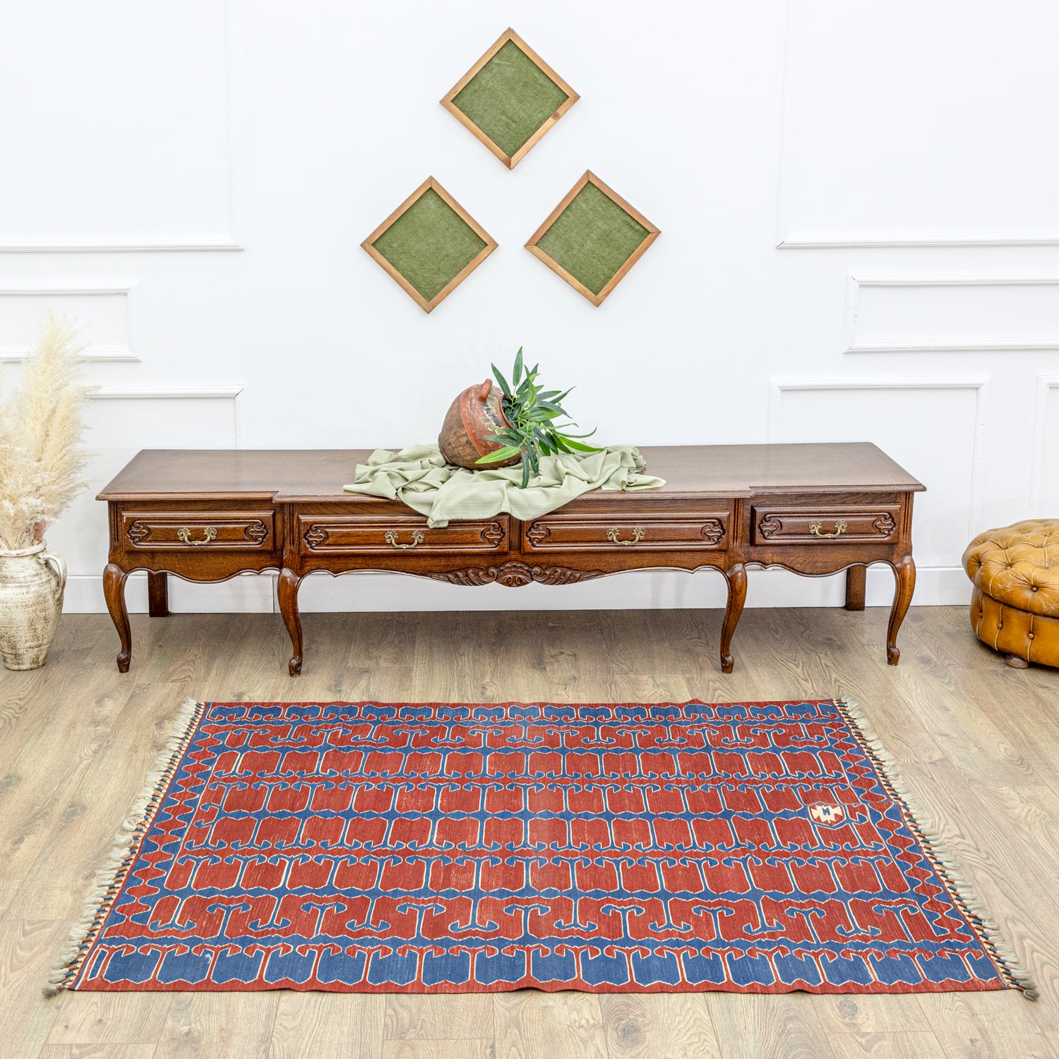 Nova El Dokuma Kırmızı Yüncü Kilim 132X174 Cm