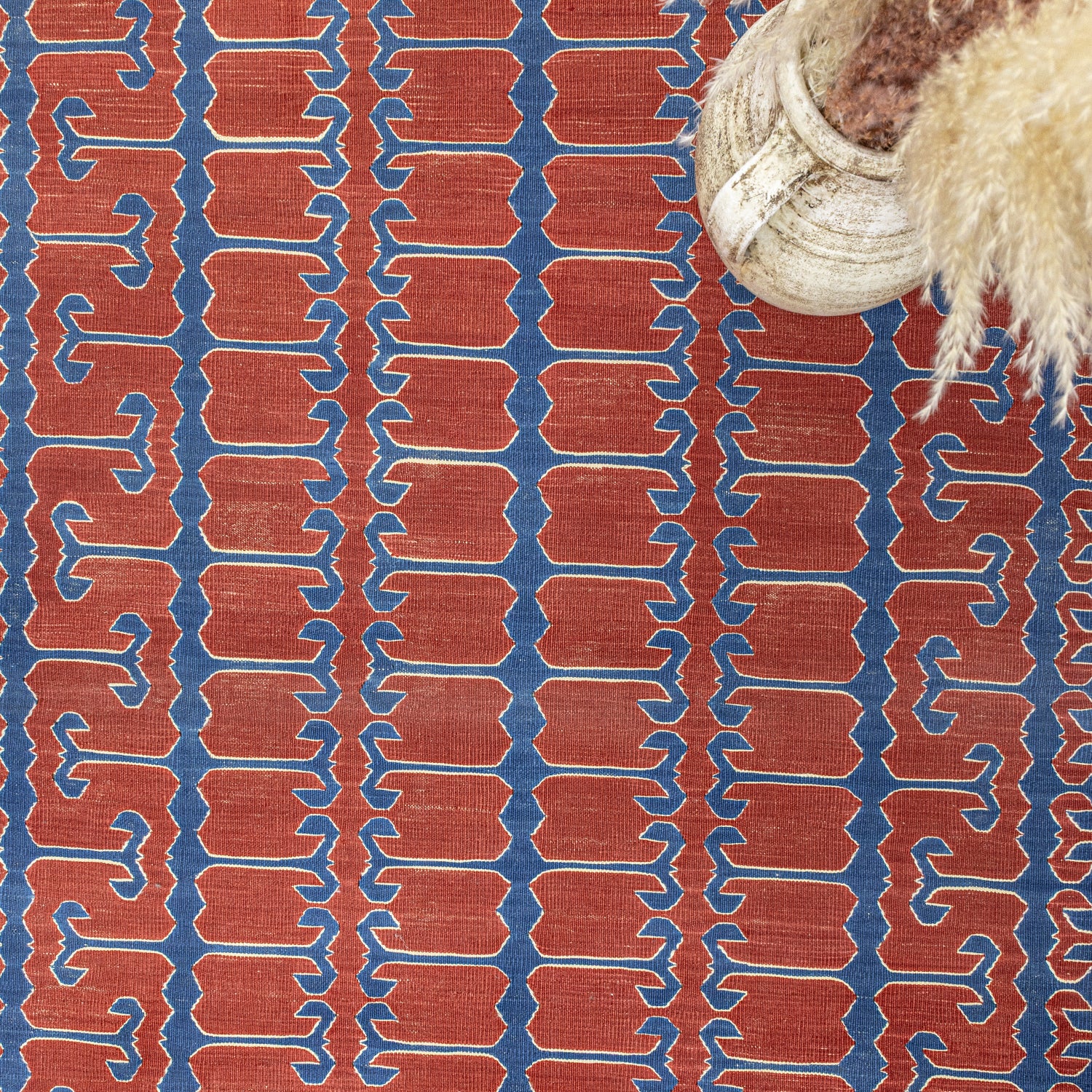 Nova El Dokuma Kırmızı Yüncü Kilim 132X174 Cm