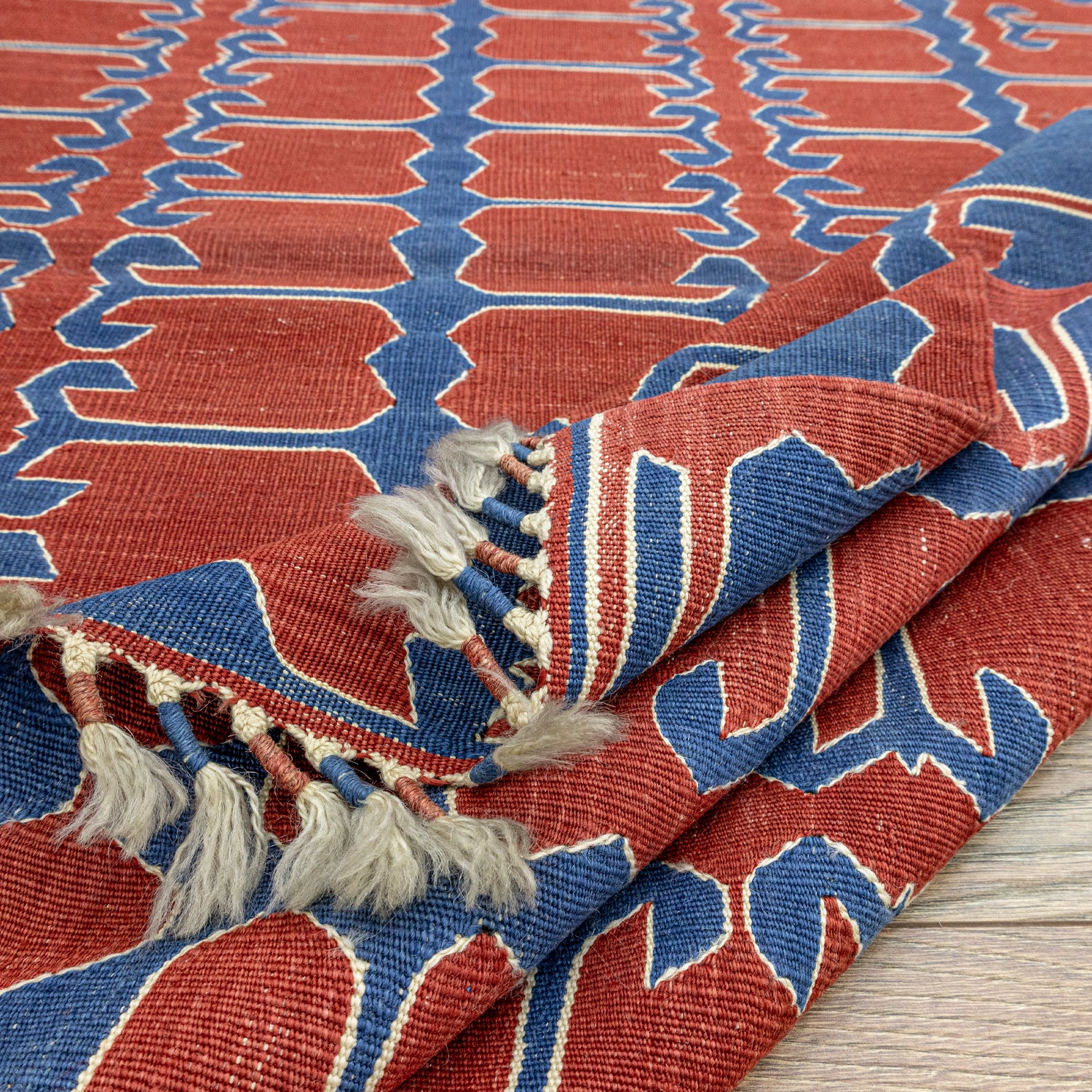 Nova El Dokuma Kırmızı Yüncü Kilim 132X174 Cm