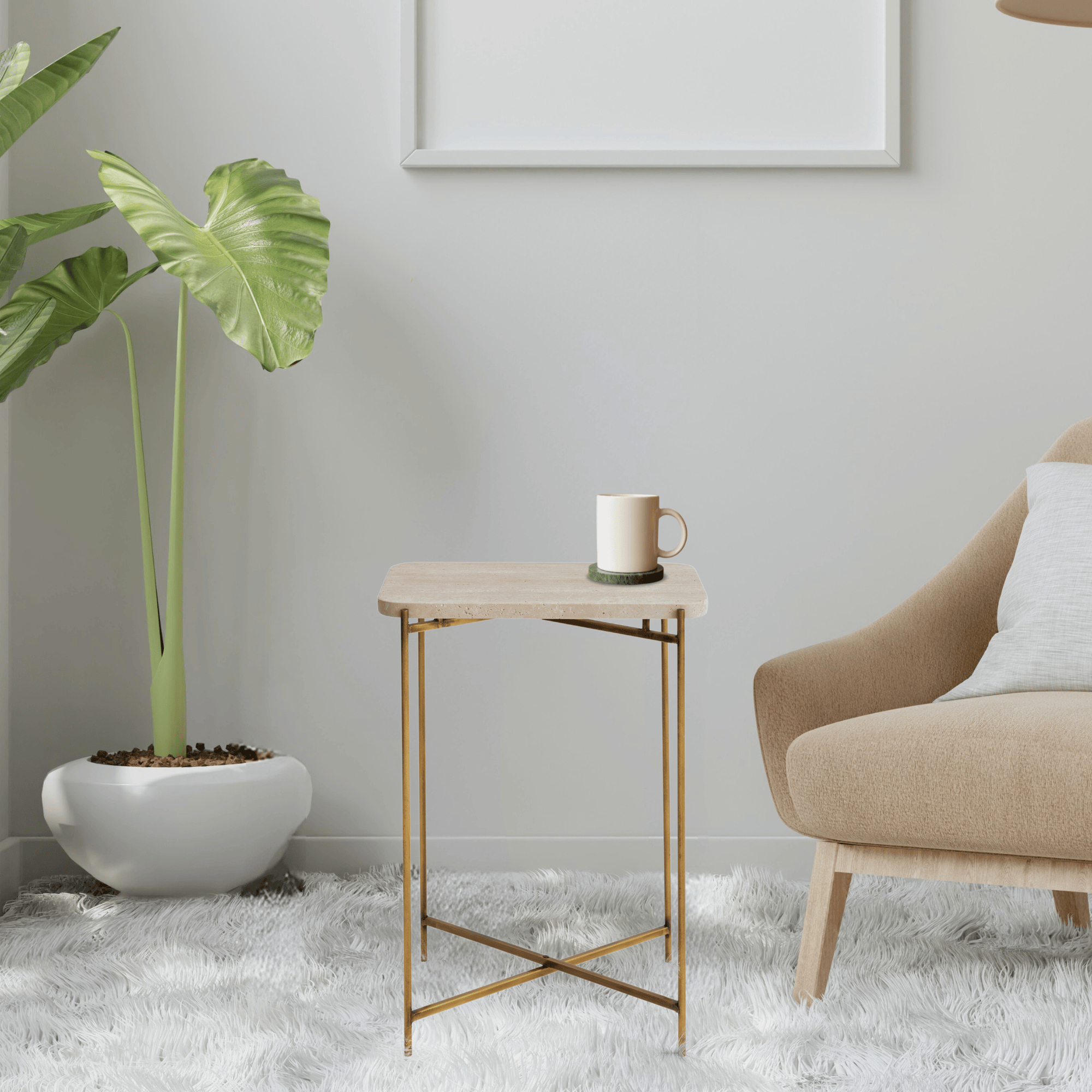 Nova Traverten Yan Sehpa-Sehpa-Marmony Concept-eskitme prinç/gold-NowShopFun