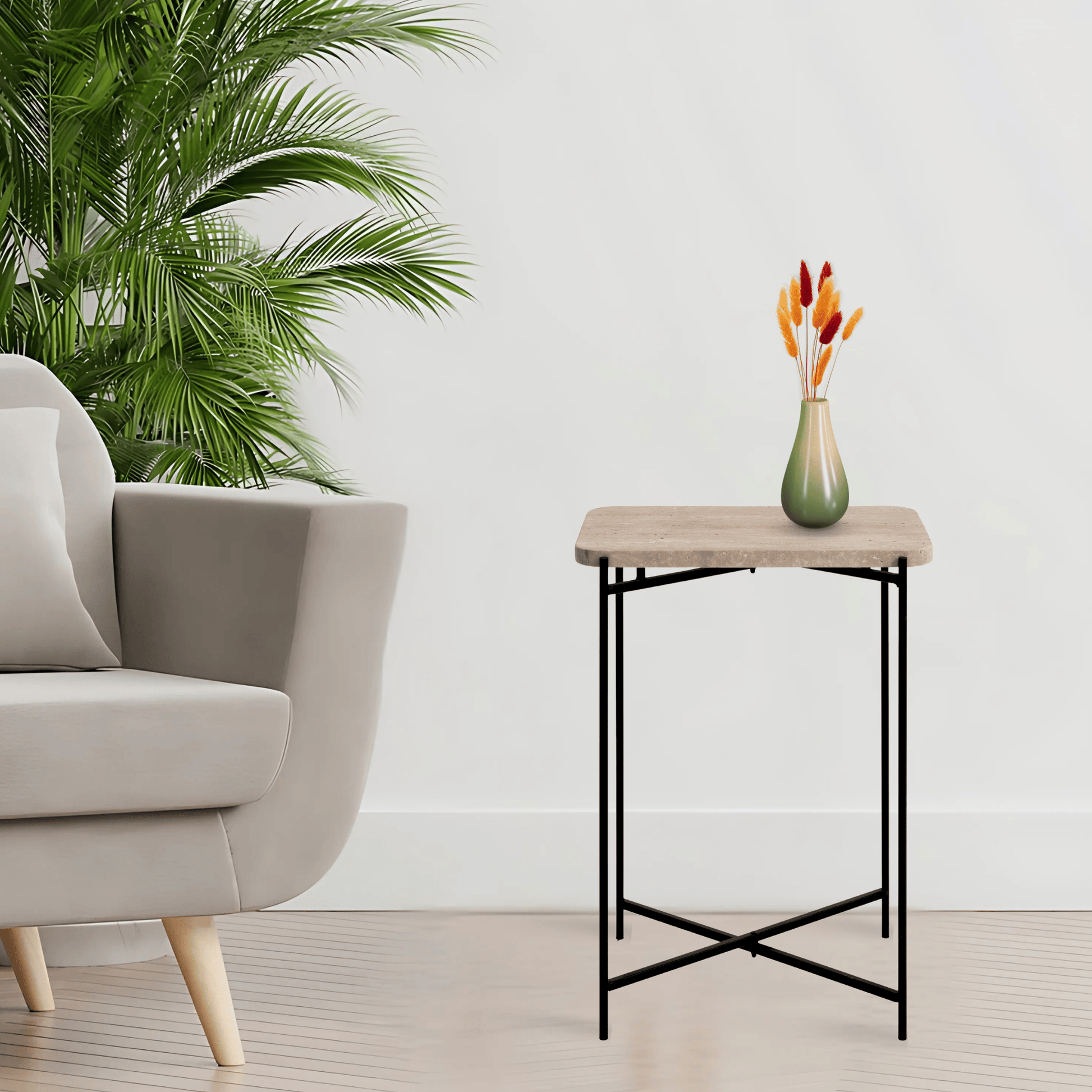 Nova Traverten Yan Sehpa-Sehpa-Marmony Concept-siyah-NowShopFun