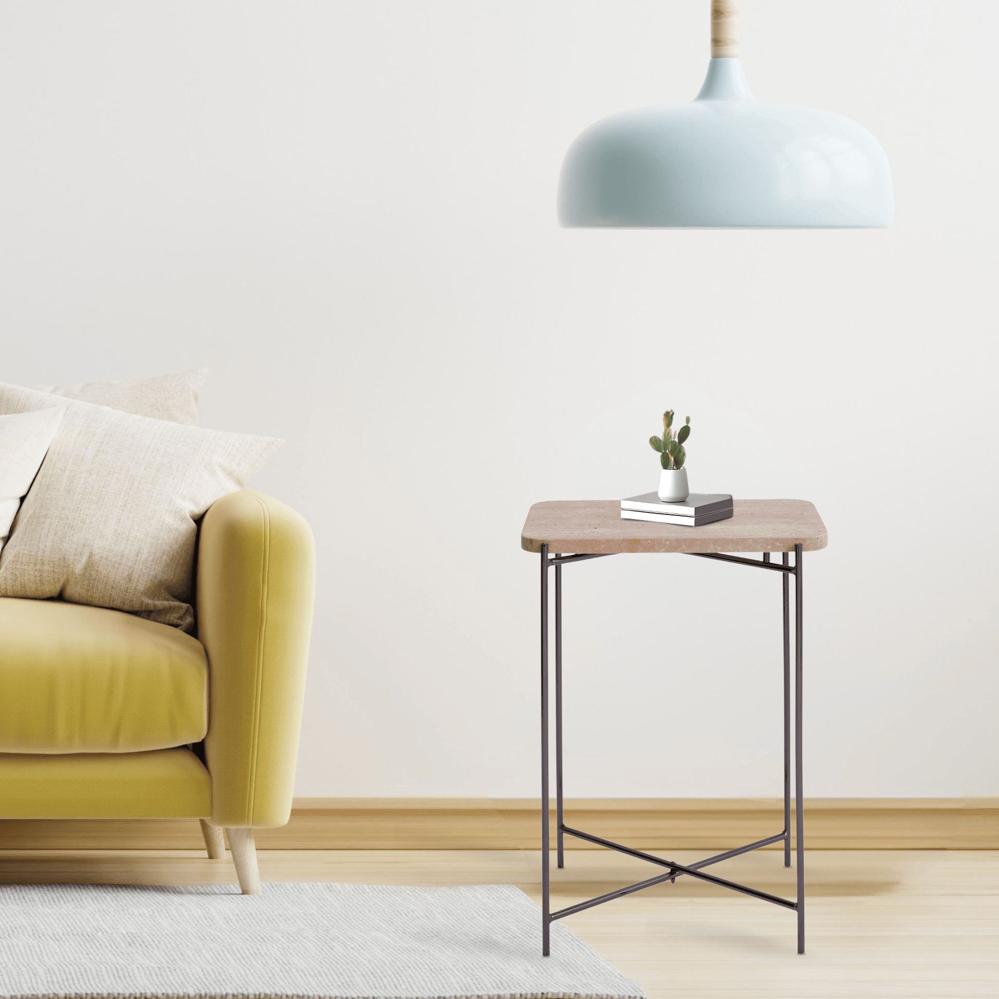 Nova Traverten Yan Sehpa-Sehpa-Marmony Concept-titanyum-NowShopFun