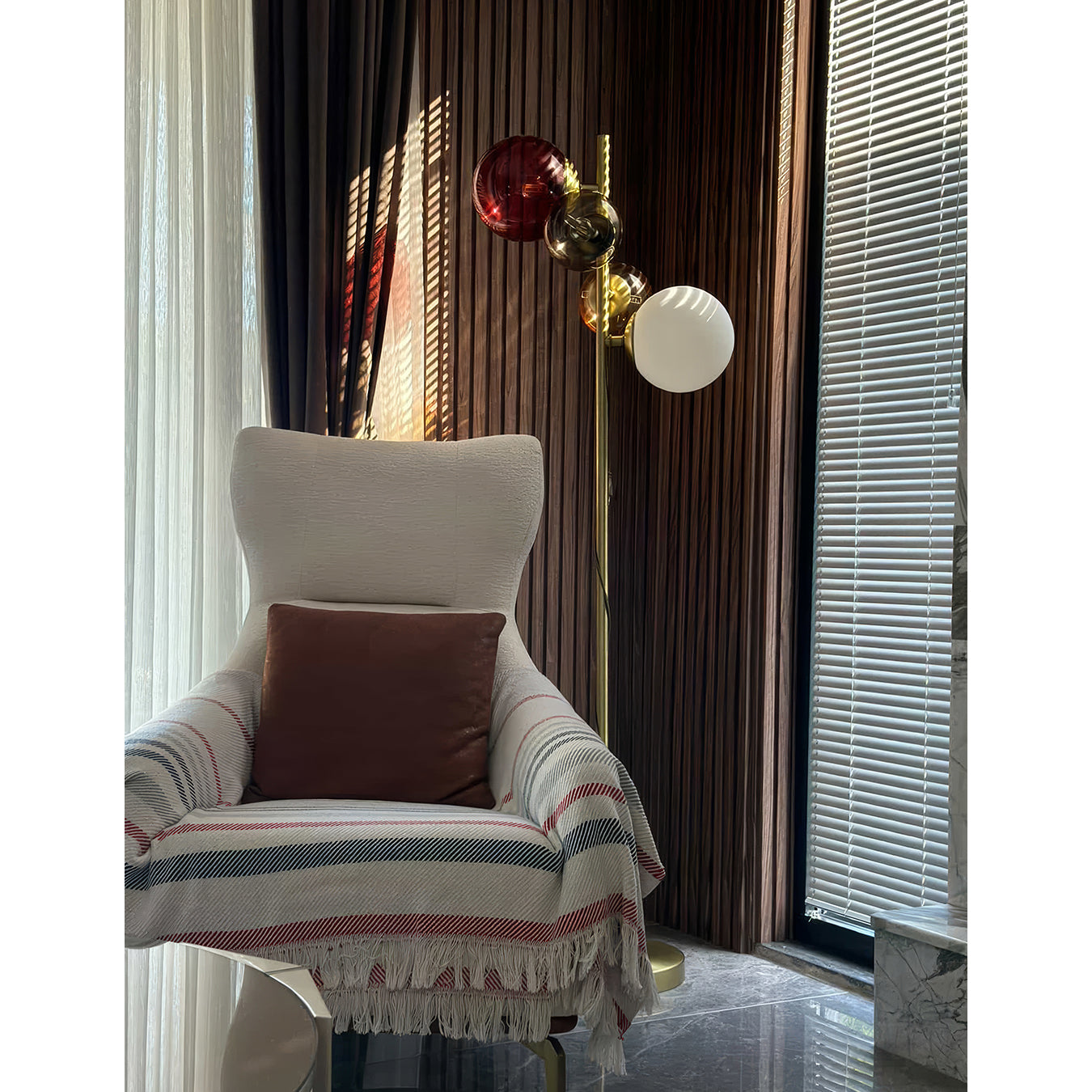 Floral Floor Lamp Multicolour