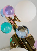 Bubble Lamp Soft Fırçalanmış Mat Gold Metal Opak Aplik