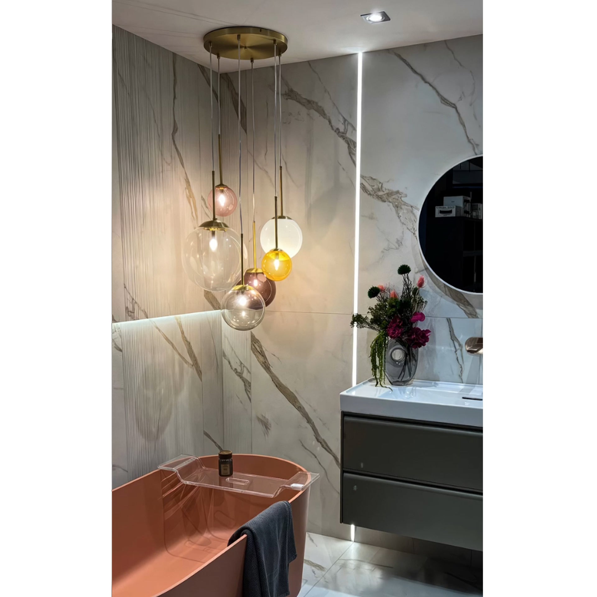 Nyra Multicolour Sarkıt Avize-Avize-Metanoya Lighting-NowShopFun