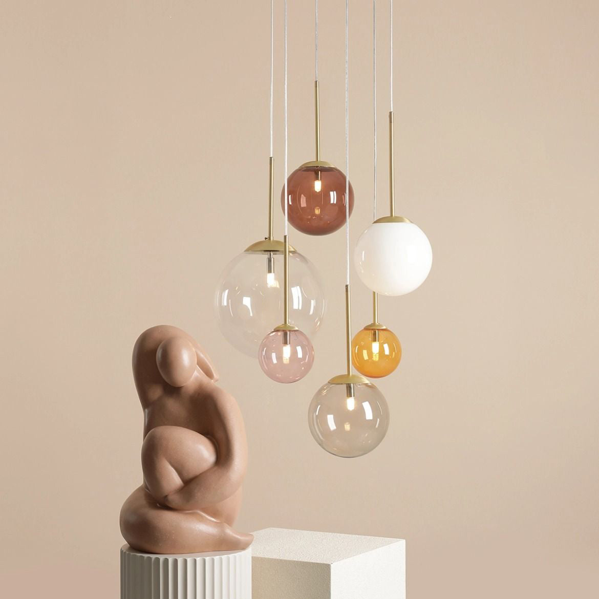 Nyra Multicolour Sarkıt Avize-Avize-Metanoya Lighting-NowShopFun