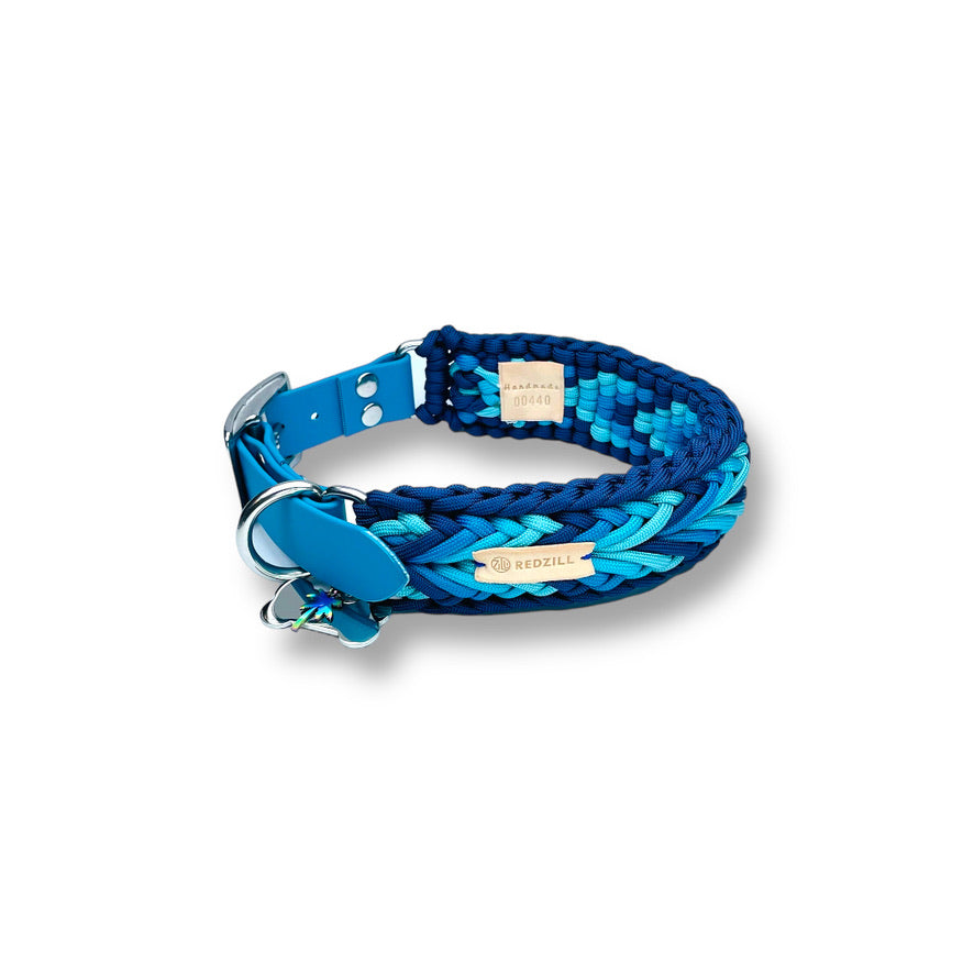 Ocean Wave Paracord Köpek Boyun Tasması