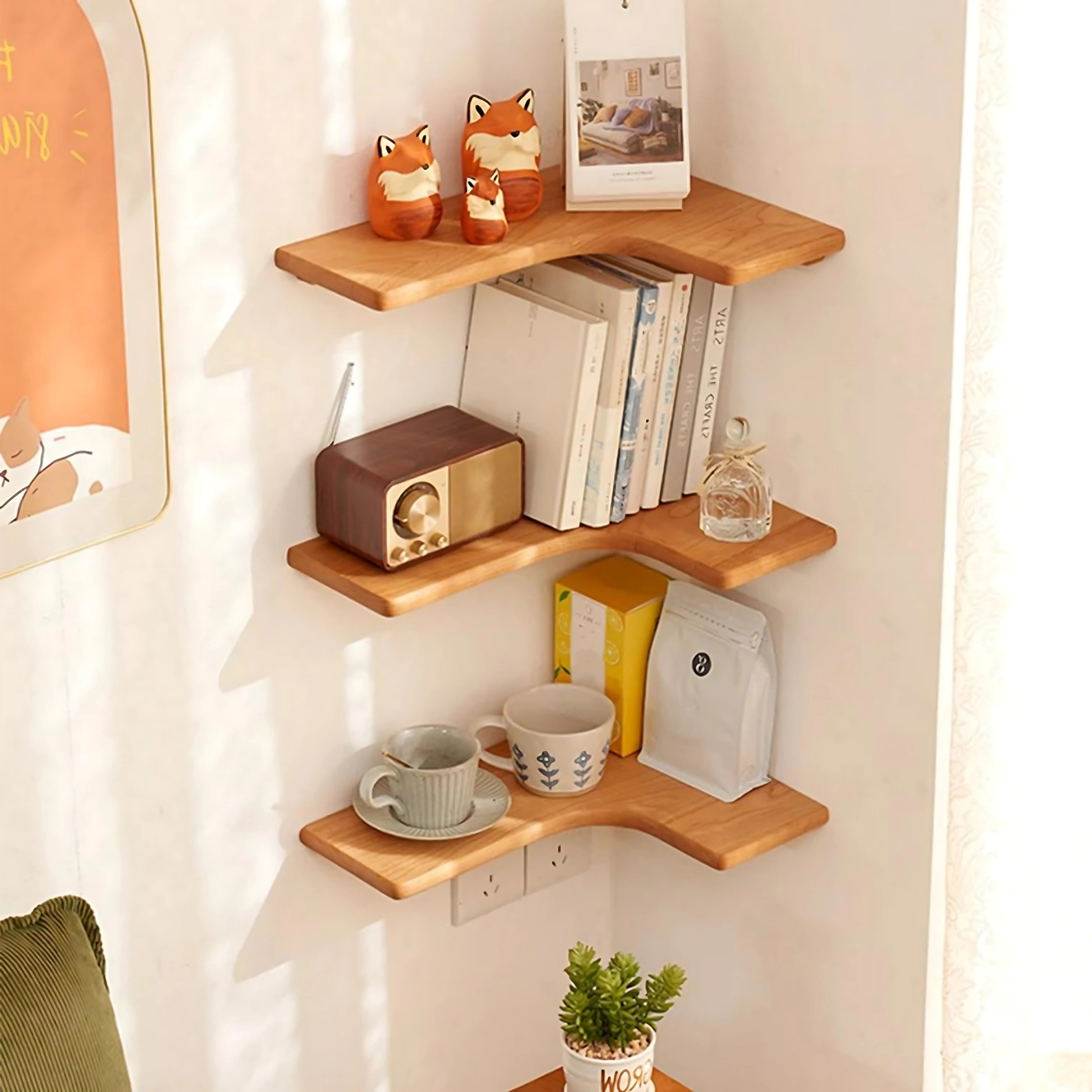 Nefin Handmade Solid Wood Shelf