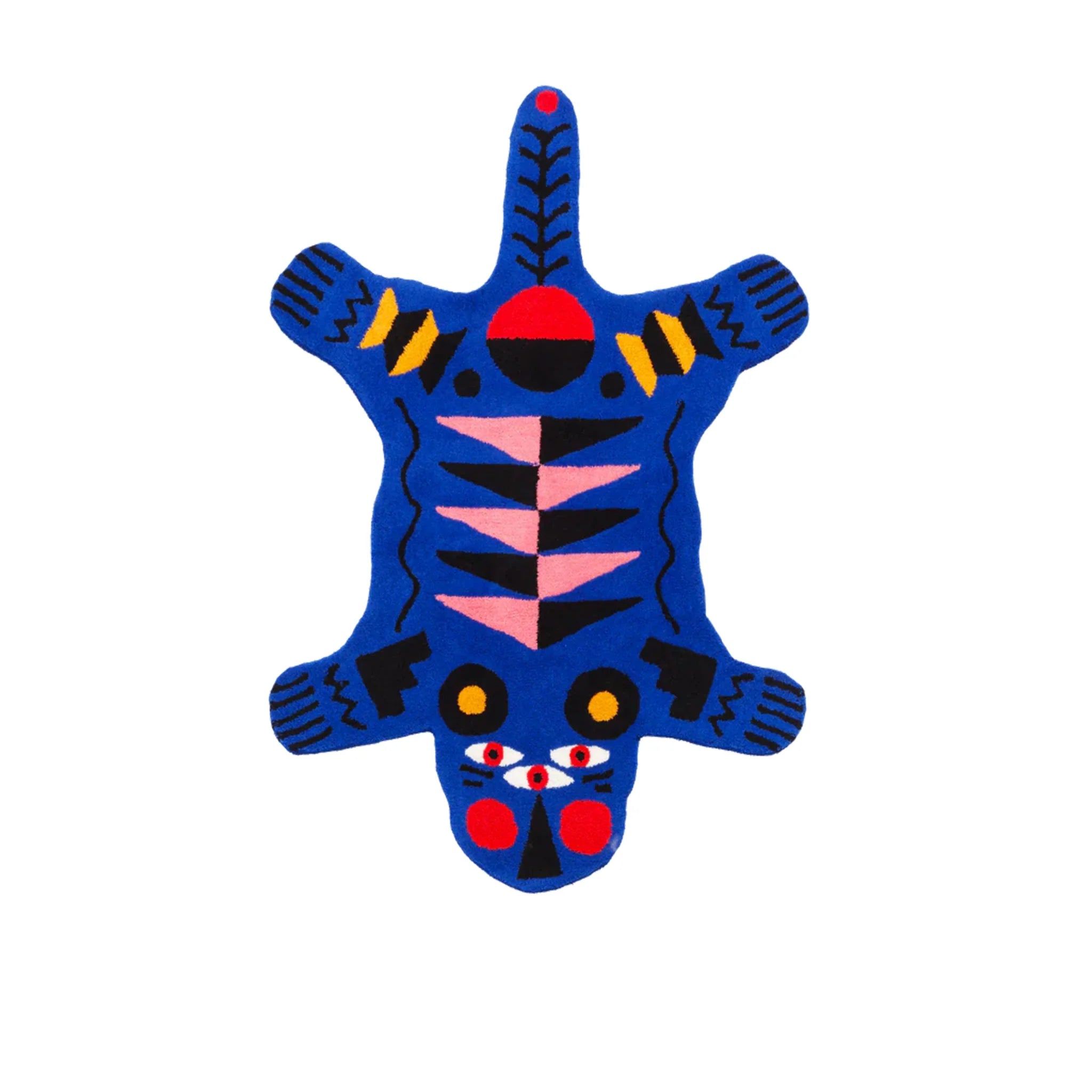 Oggian Blue Panter Büyük Boy Halı (128cm x 200cm)