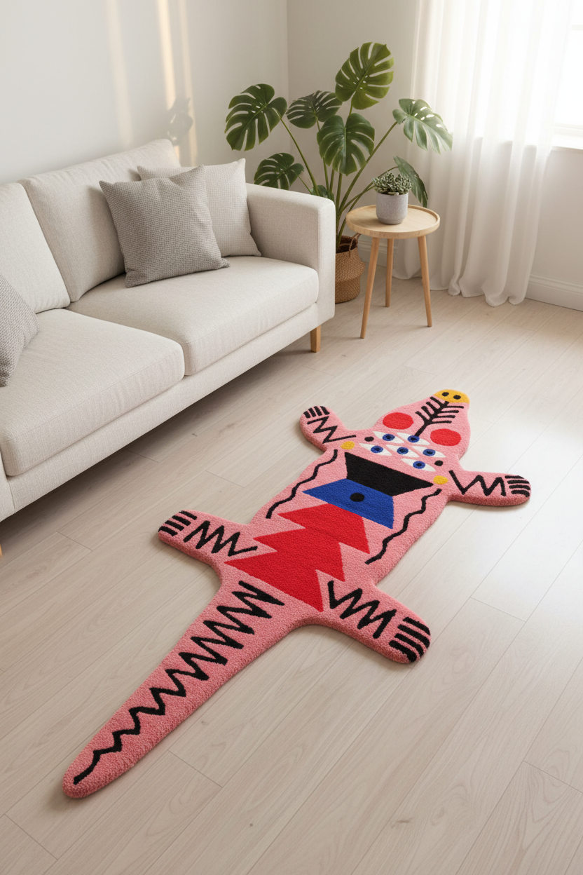 Oggian Crocopink Büyük Boy Halı (97cm x 220cm)