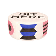 Oggian Sit Here Beyaz Puf 80cm-Puf-Qeeboo-NowShopFun