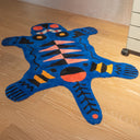 Oggian Blue Panter Orta Boy Halı (96cm X 150cm)