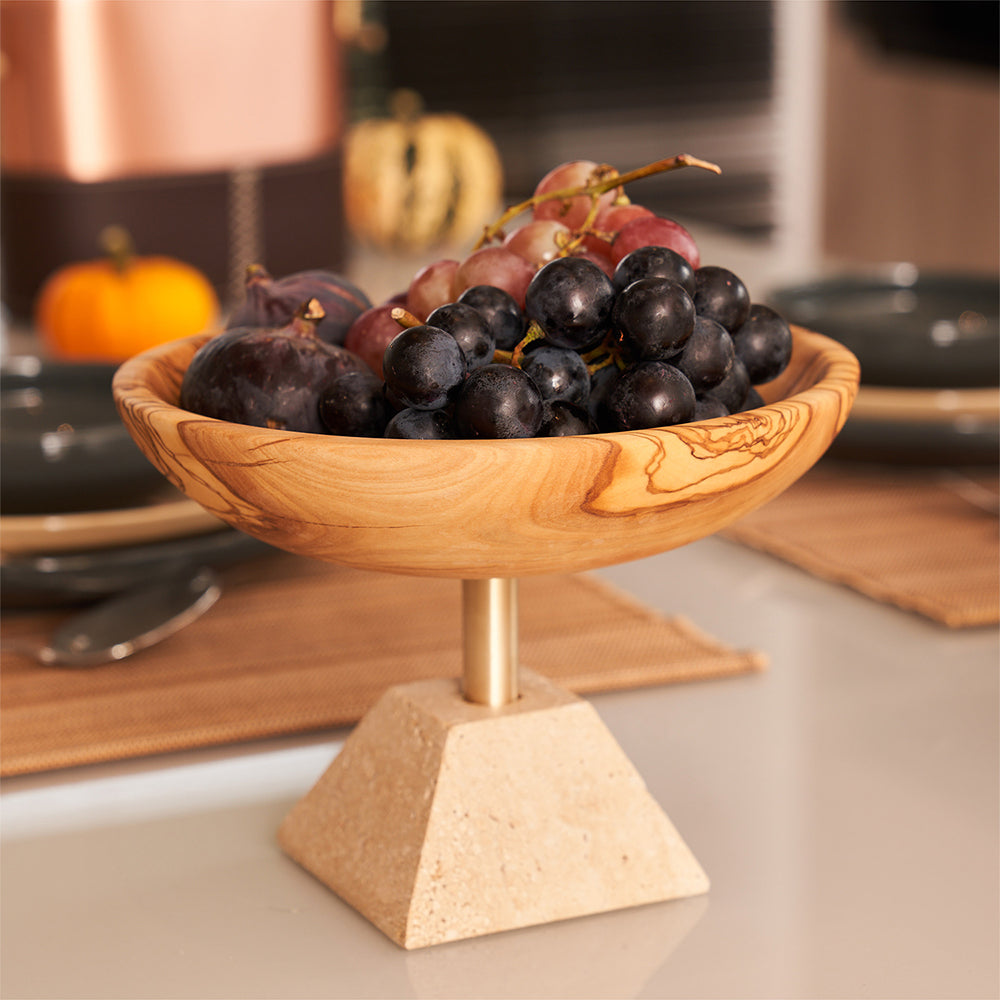 Olivo Olea Ahşap Mermer Tabanlı Sunumluk