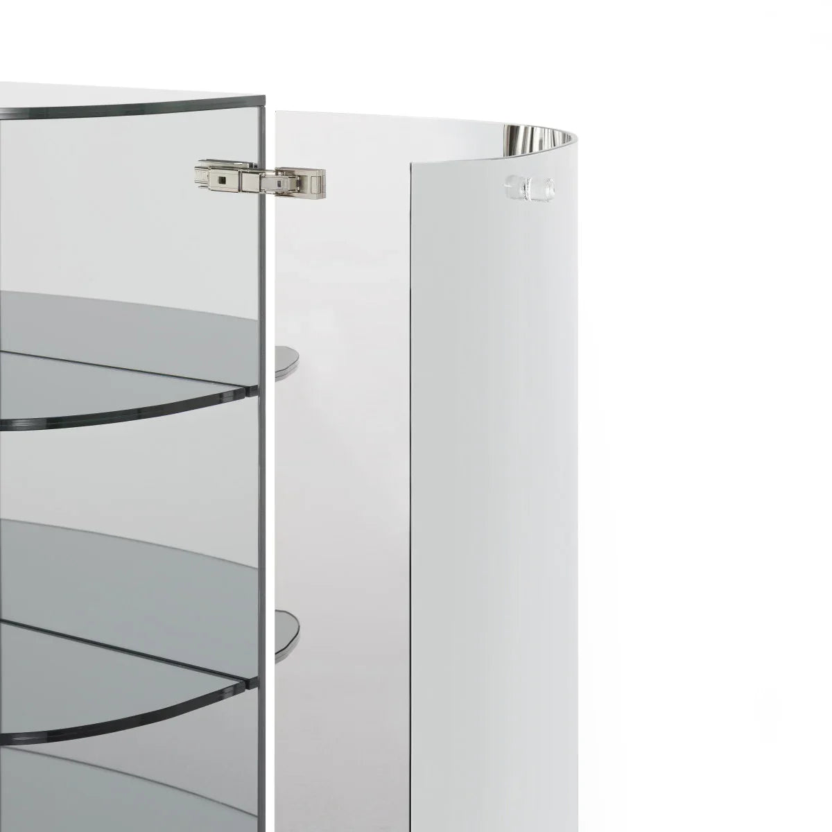 Oltralpe Kristal Ayna Kapaklı İçki Dolabı-İçki Dolabı-Glas Italia-NowShopFun