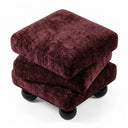 Orb Bordo Şönil Siyah Parlak Lake Ayaklı Puf-Puf-Cipretti-NowShopFun