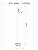 Orbic Füme Kaplama 15 Cm Opak Camlı Lambader-Lambader-Nero Light-NowShopFun
