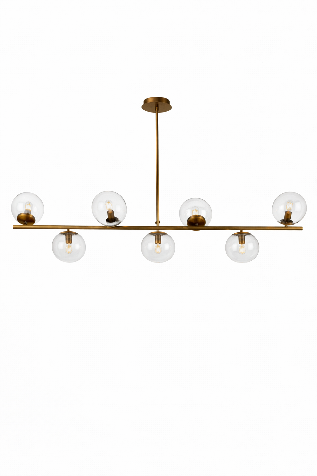 Orbit 7 Kollu Avize-Masa Üstü-Sarkıt Aydınlatma-Lumiana-Şeffaf-NowShopFun