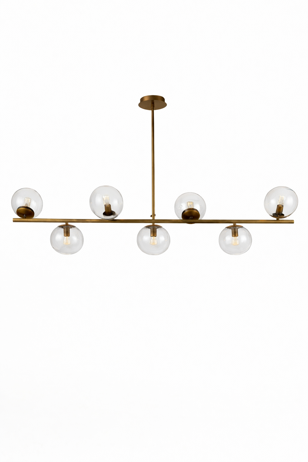 Orbit 7 Kollu Avize-Masa Üstü-Sarkıt Aydınlatma-Lumiana-Şeffaf-NowShopFun