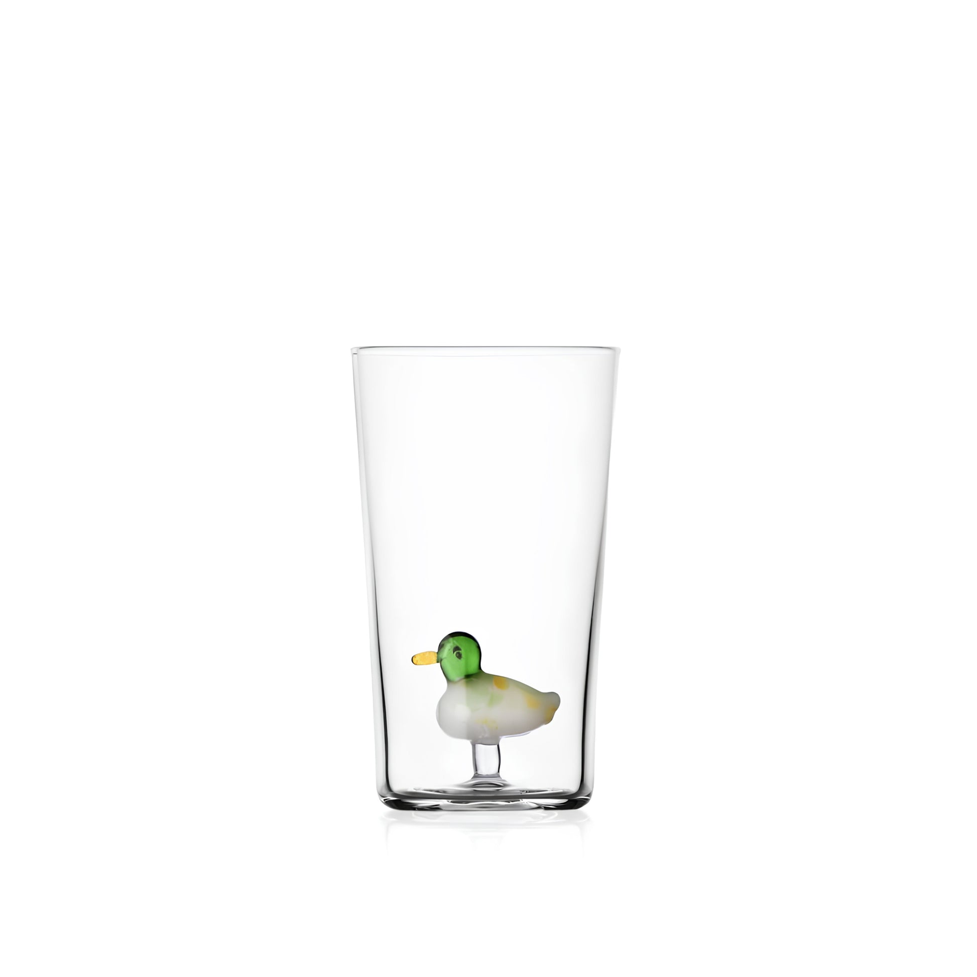 Ördek Figürlü Cam Meşrubat Bardağı