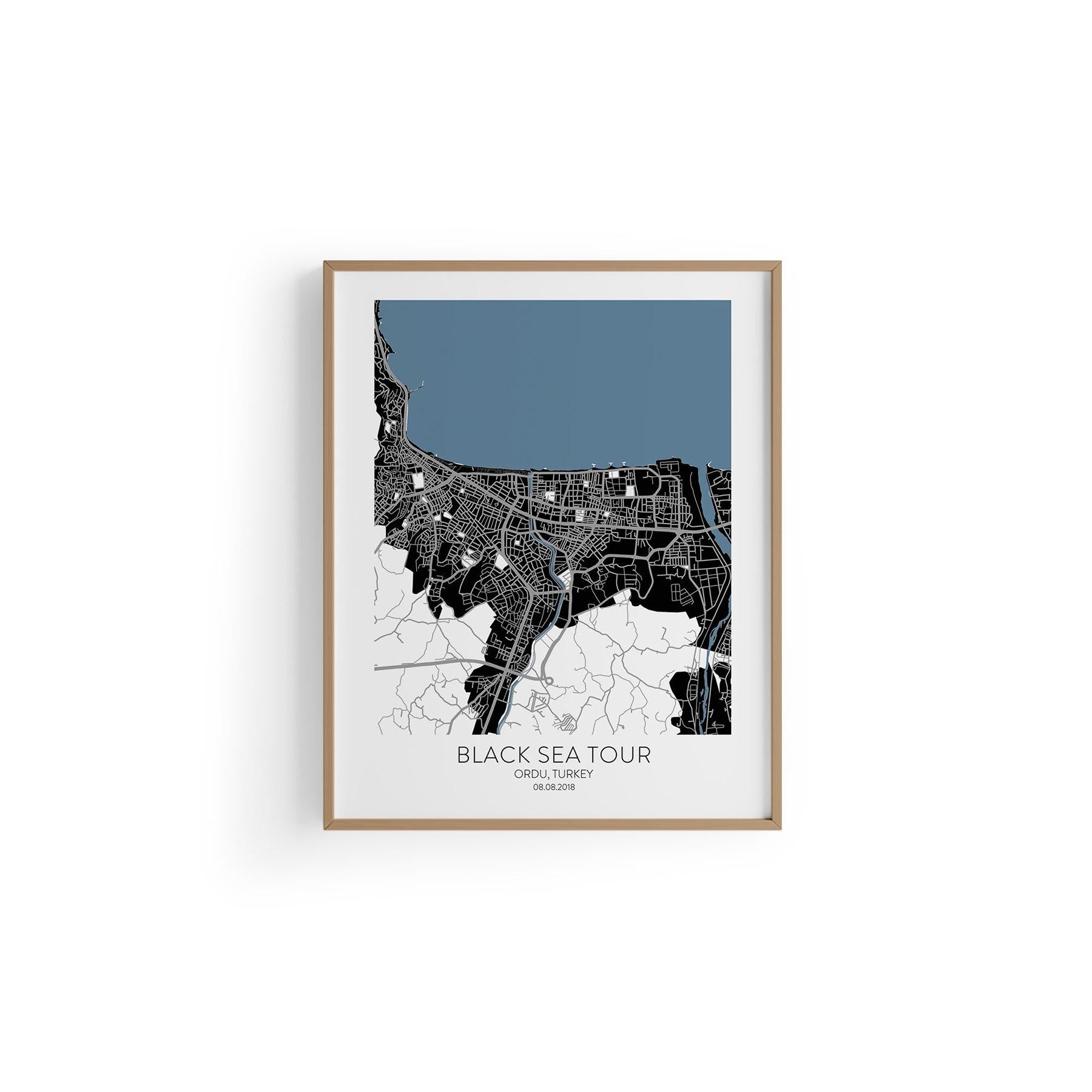 Ordu Şehir Haritası Poster