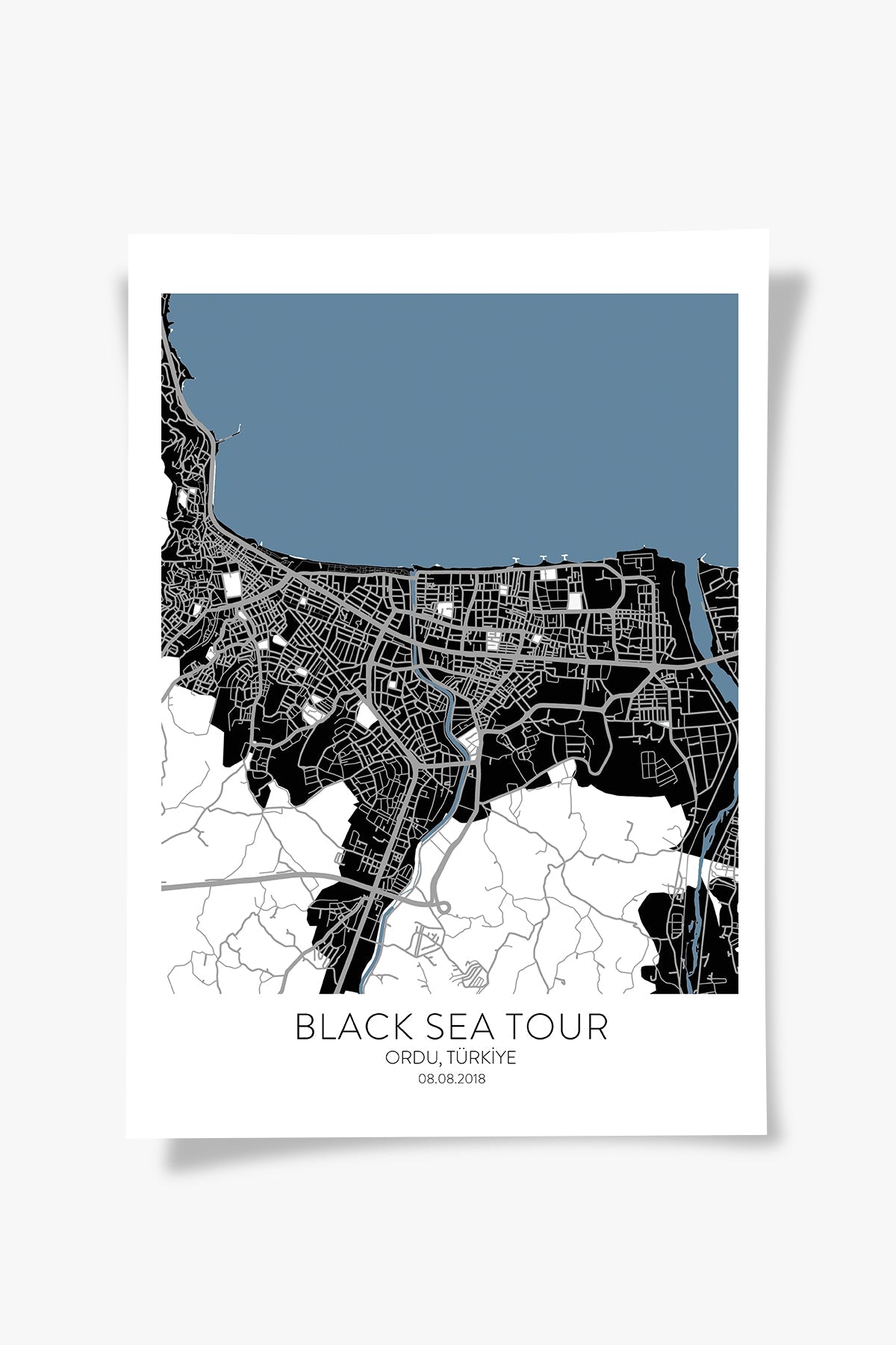 Ordu Şehir Haritası Poster