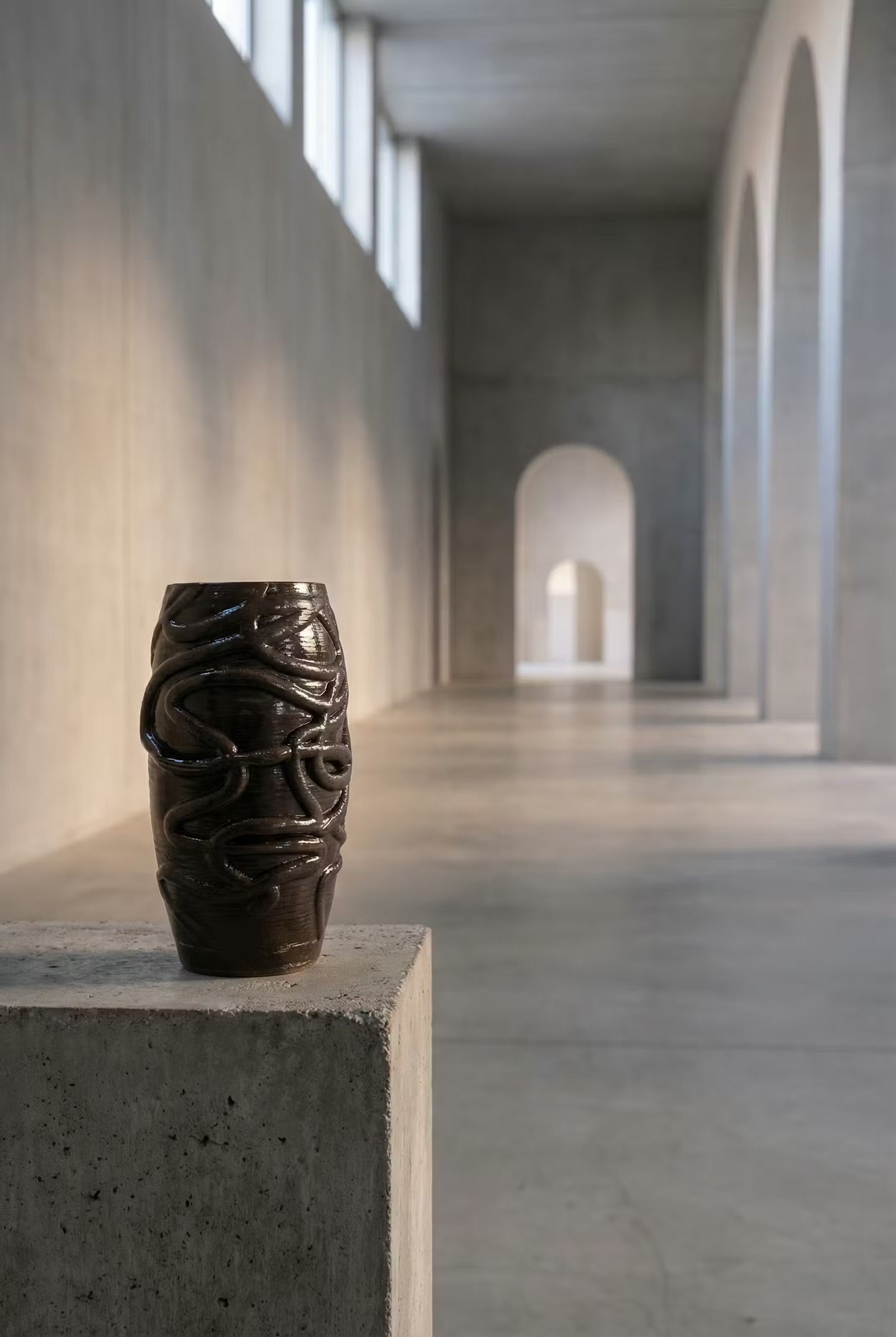 Organik Doku Seramik Vazo