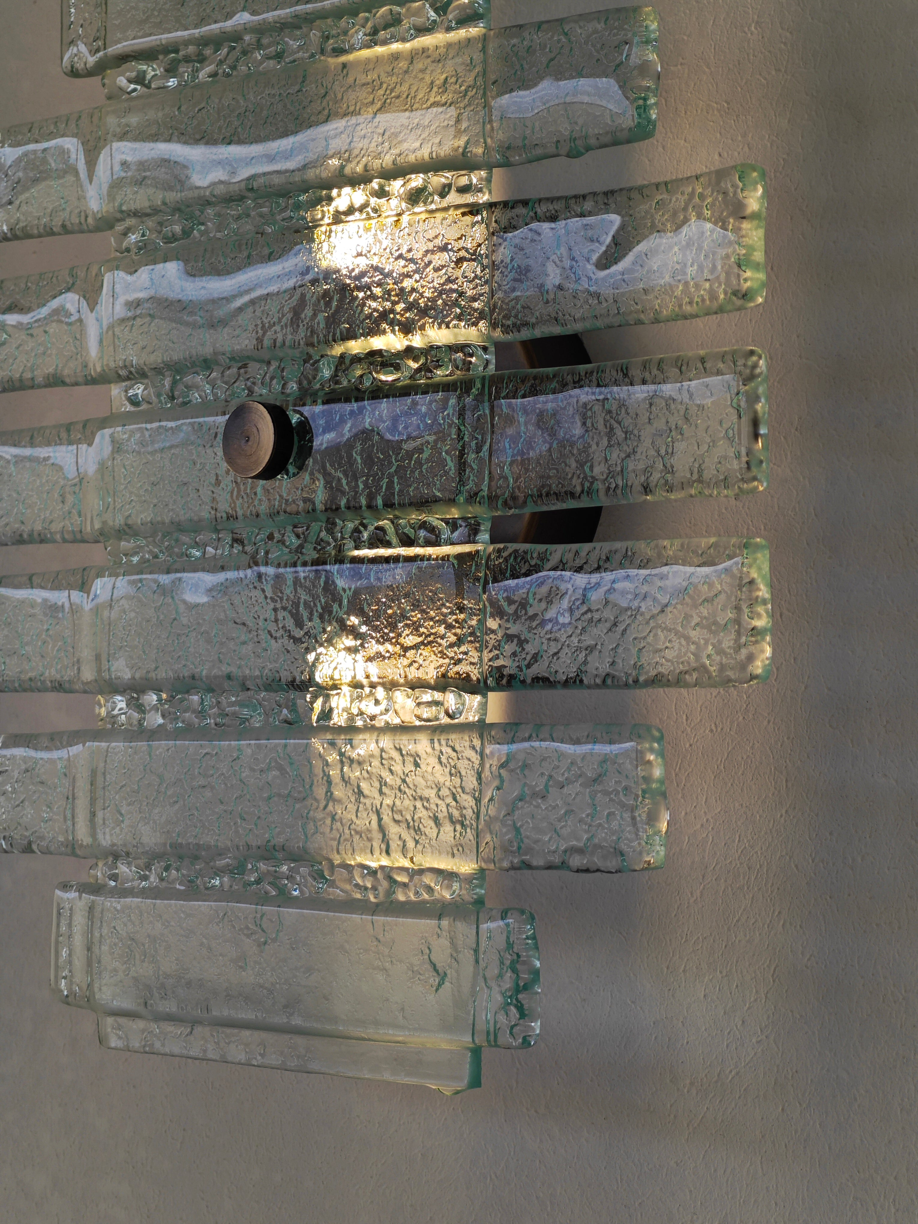 Orizzonte El Yapımı Cam Aplik Şeffaf